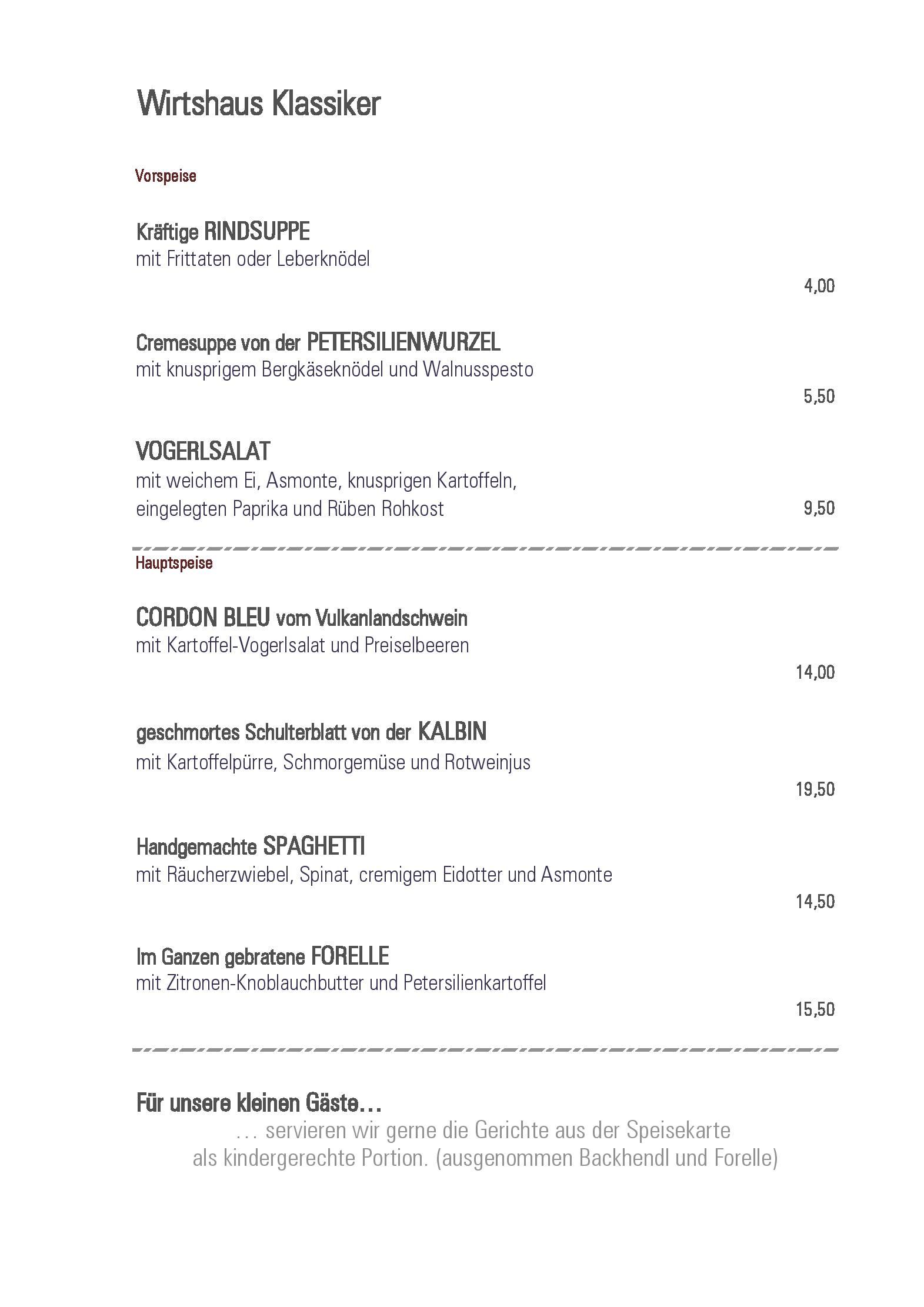 Speisekarte Weingut Wolfgang Maitz in Ehrenhausen an der Weinstraße, Seite 4