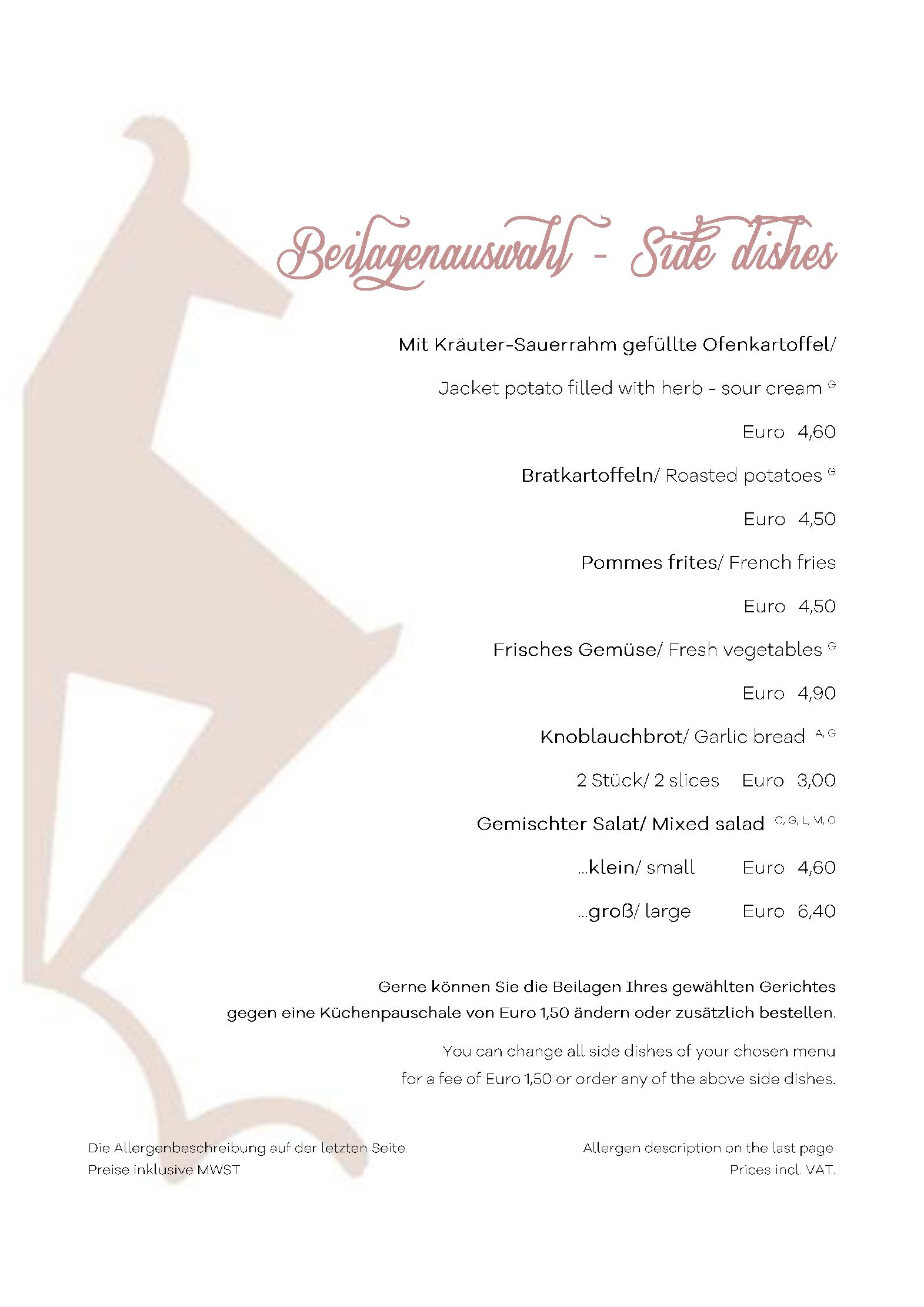 Speisekarte Goldene Gams in Kitzbühel, Seite 11