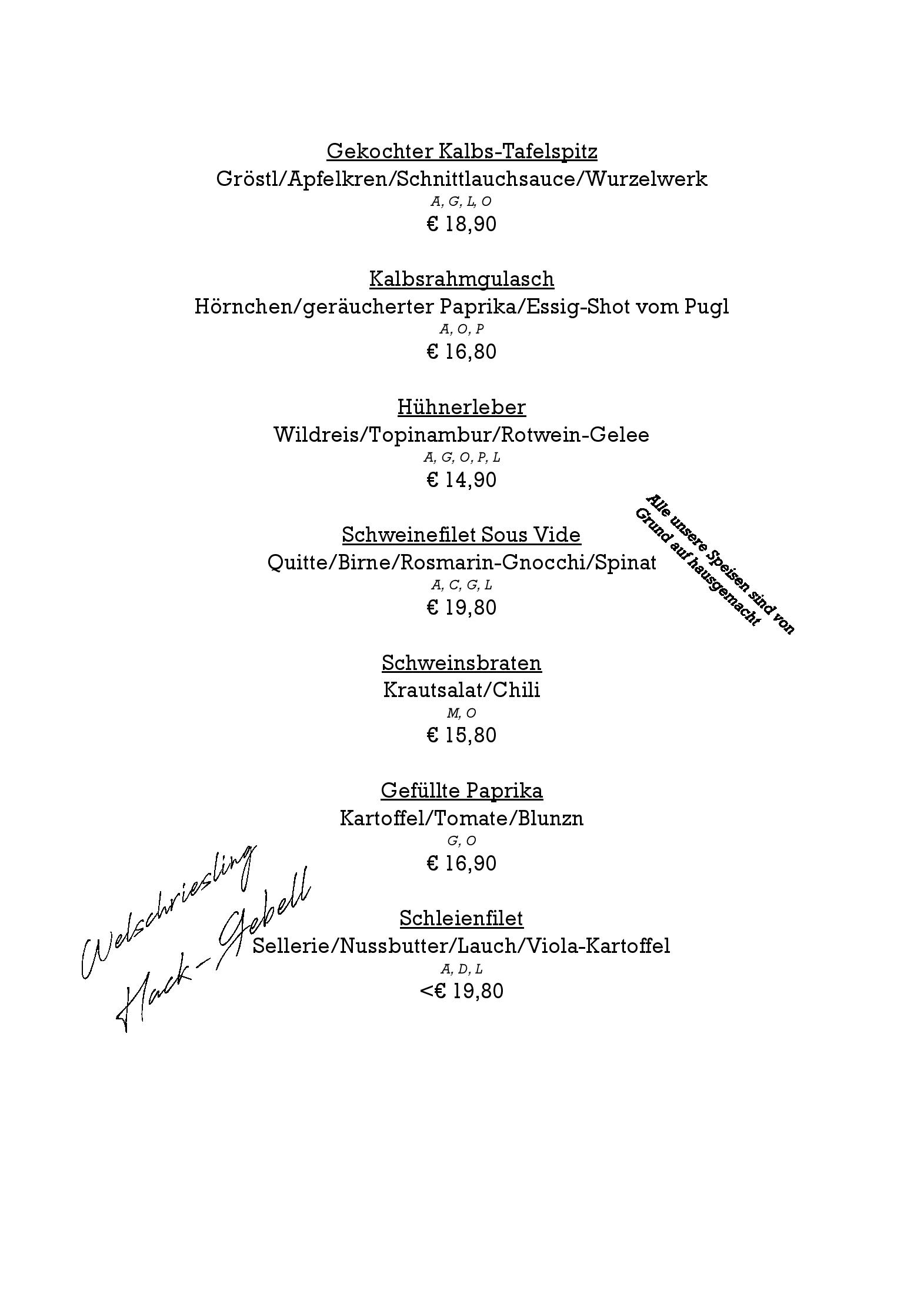Speisekarte Wir:zhaus in St. Radegund bei Graz, Seite 7