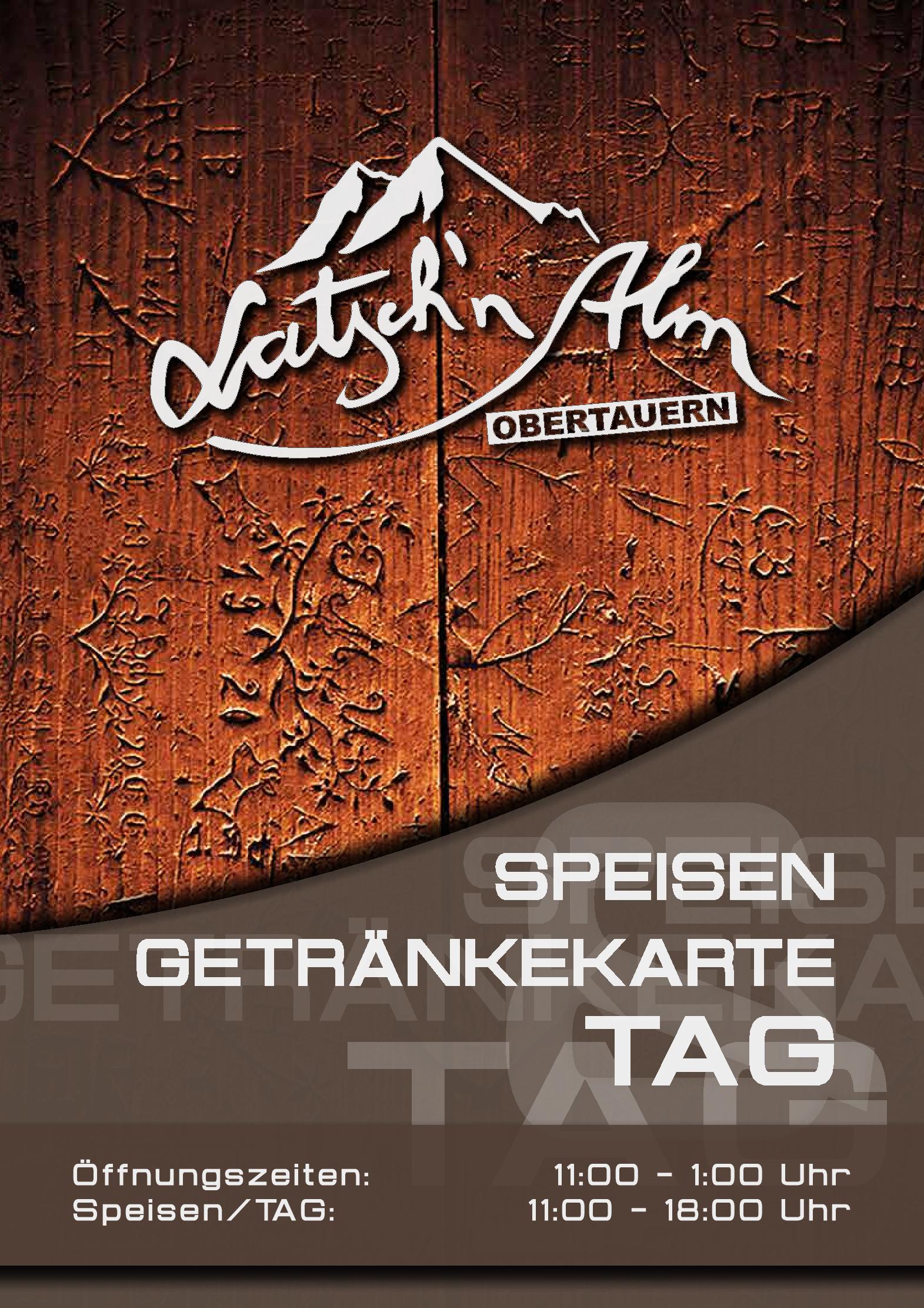 Speisekarte Latschn Alm in Obertauern, Seite 8