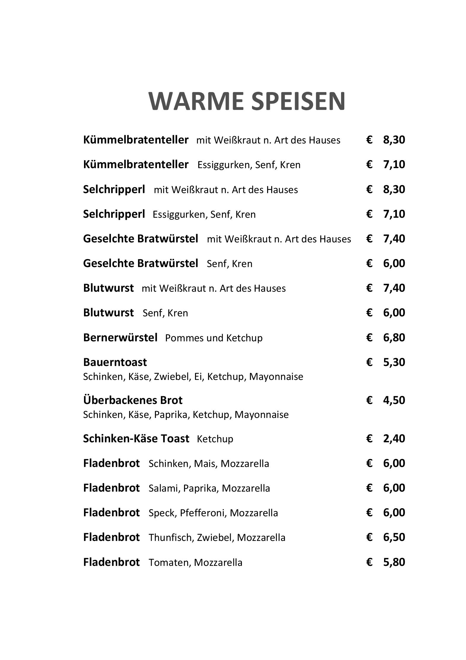 Speisekarte APETLON'ER in Apetlon, Seite 10