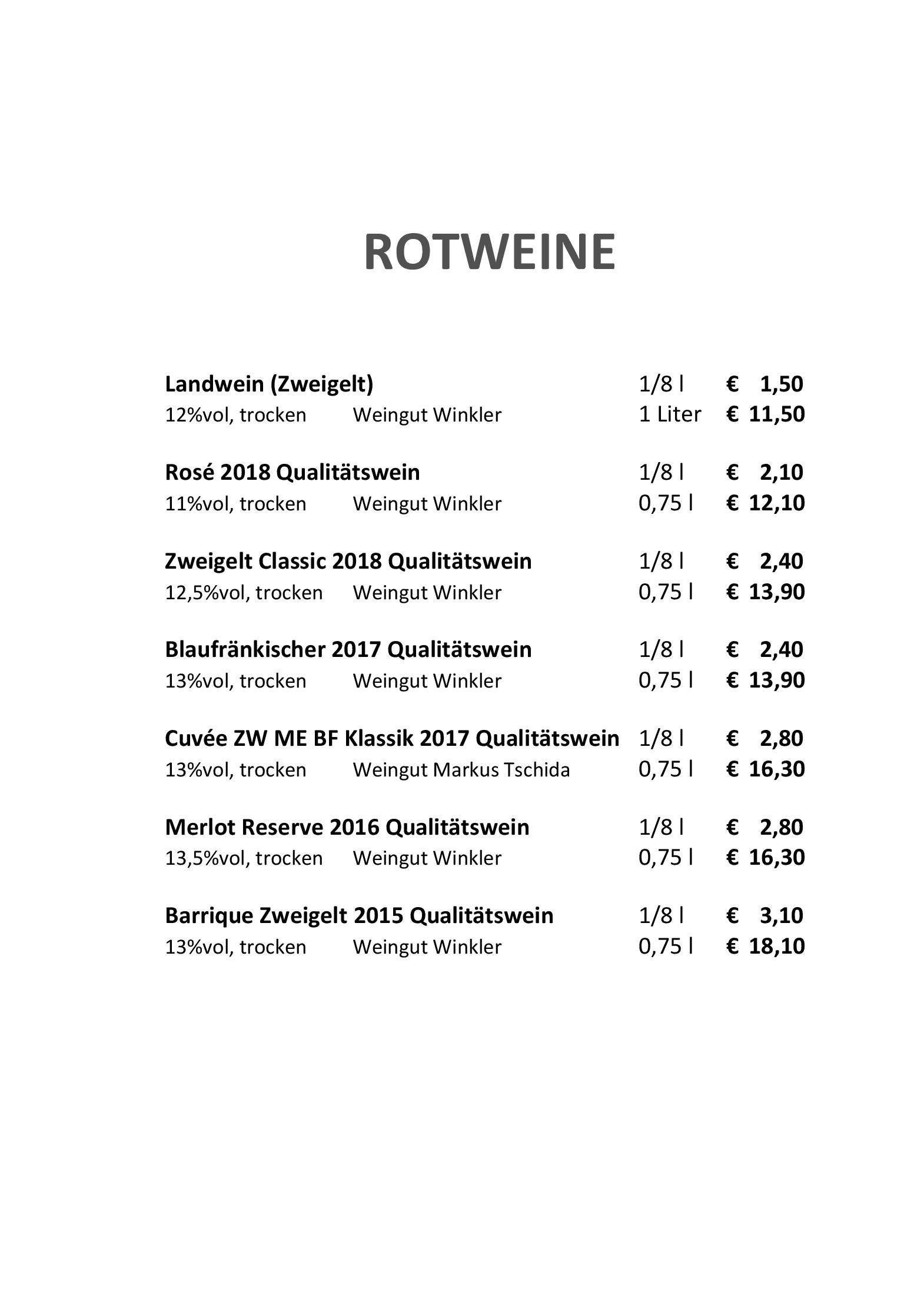 Speisekarte APETLON'ER in Apetlon, Seite 6