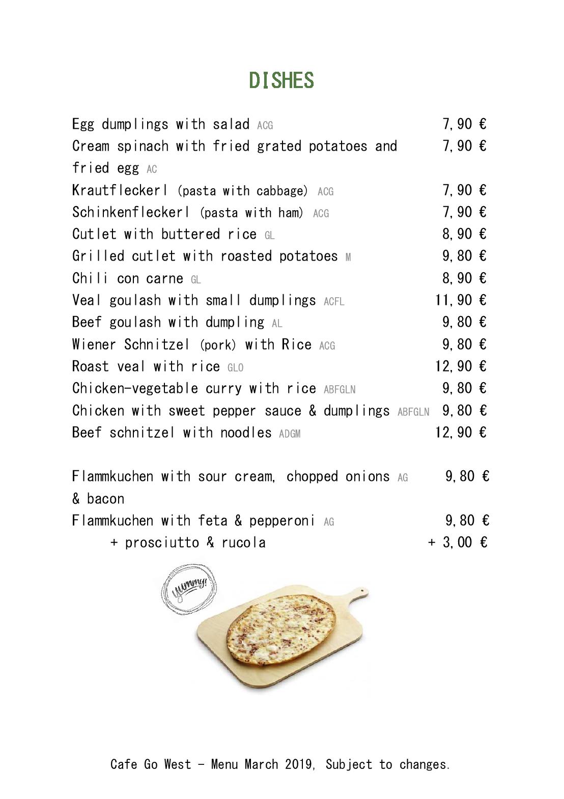 Speisekarte Cafe Go West in Wien, Seite 23