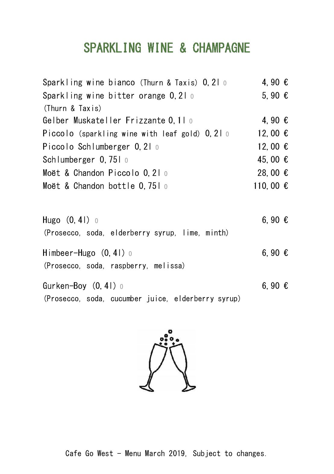 Speisekarte Cafe Go West in Wien, Seite 7