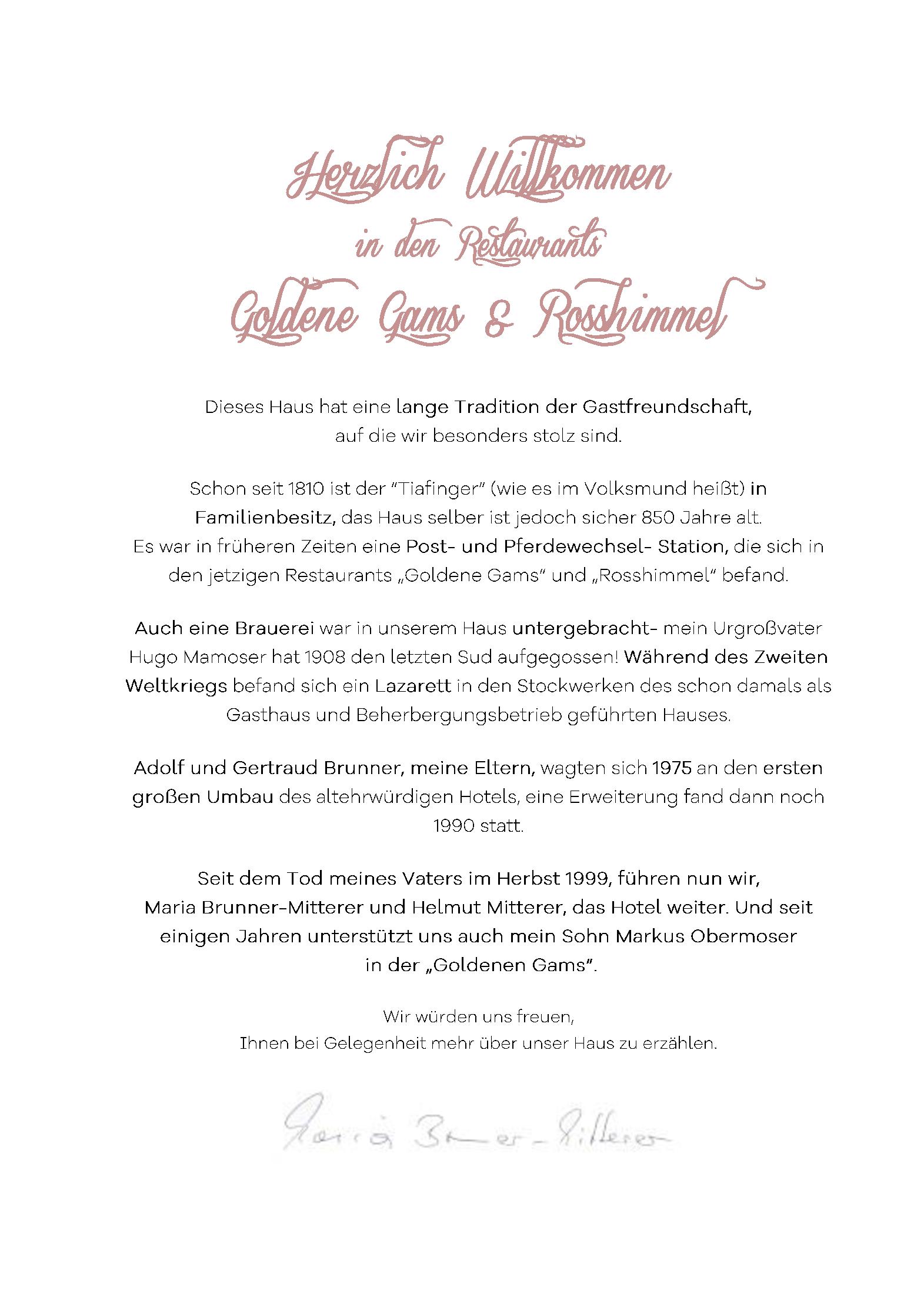 Speisekarte Goldene Gams in Kitzbühel, Seite 10