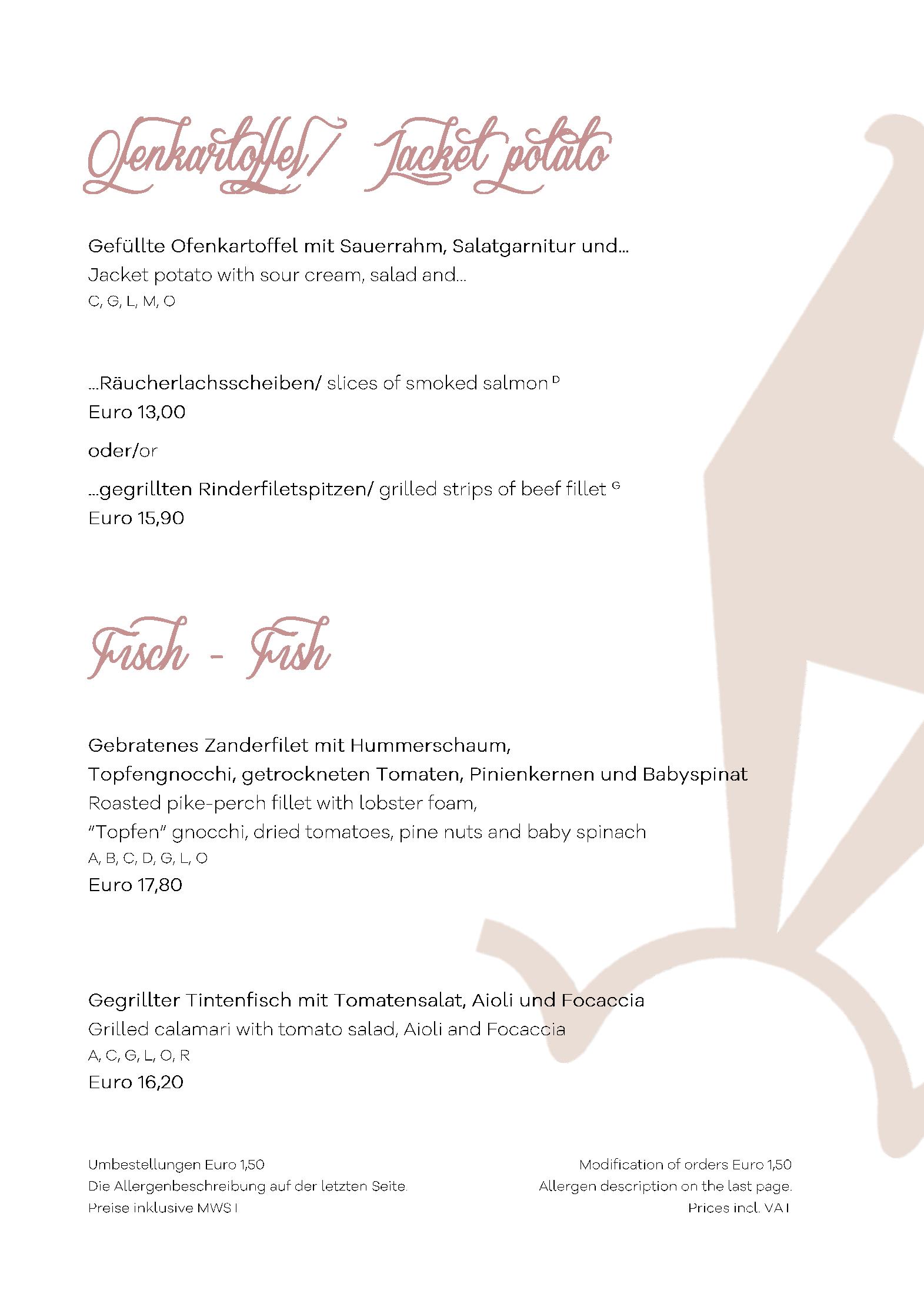 Speisekarte Goldene Gams in Kitzbühel, Seite 7