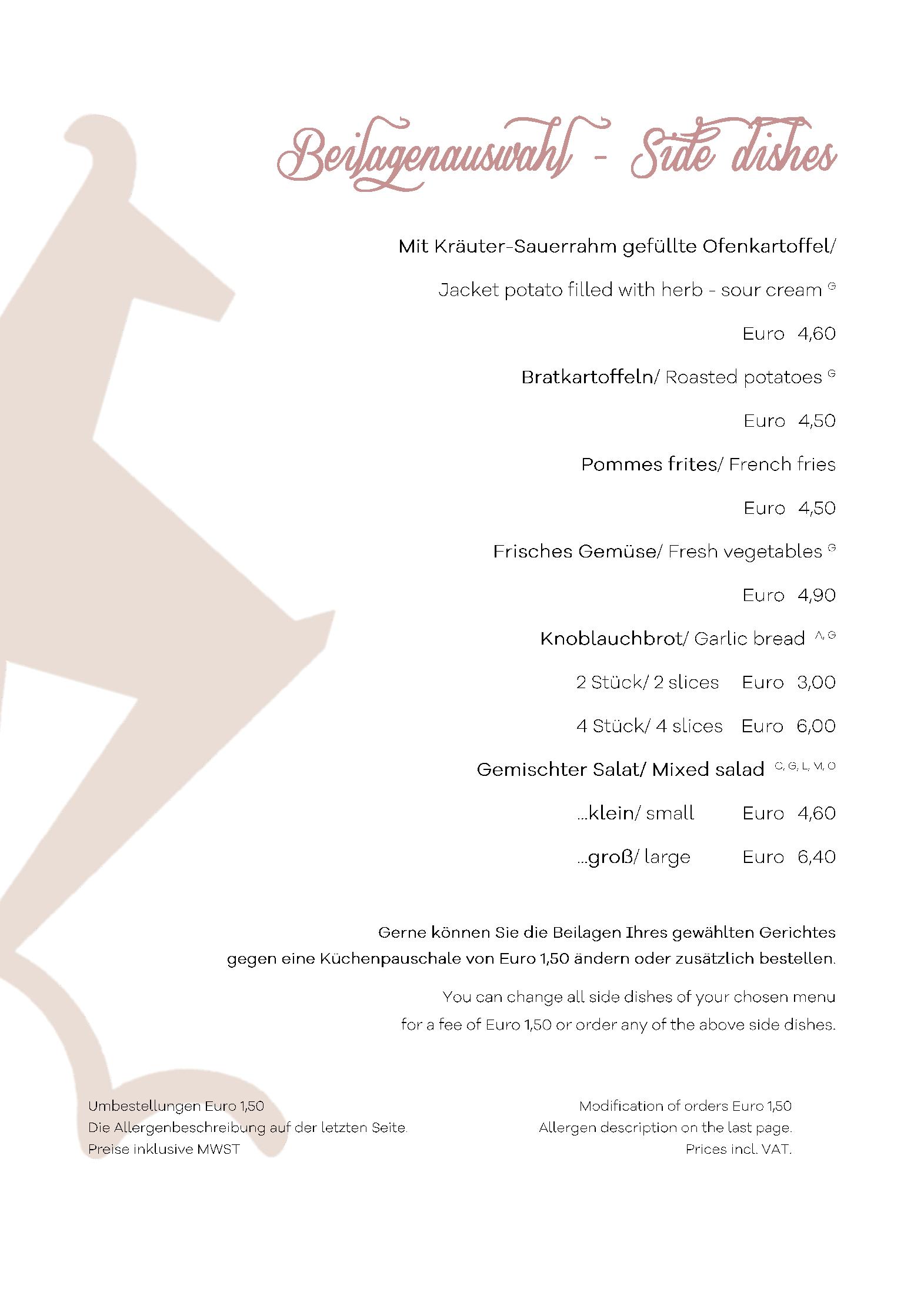 Speisekarte Goldene Gams in Kitzbühel, Seite 17