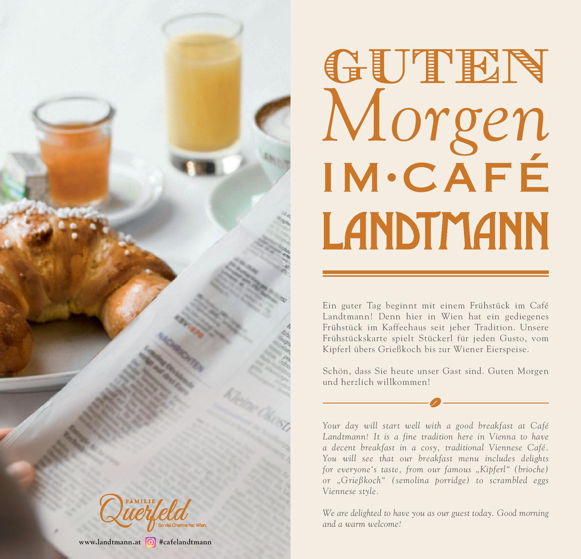 Speisekarte Café Landtmann in Wien, Seite 14
