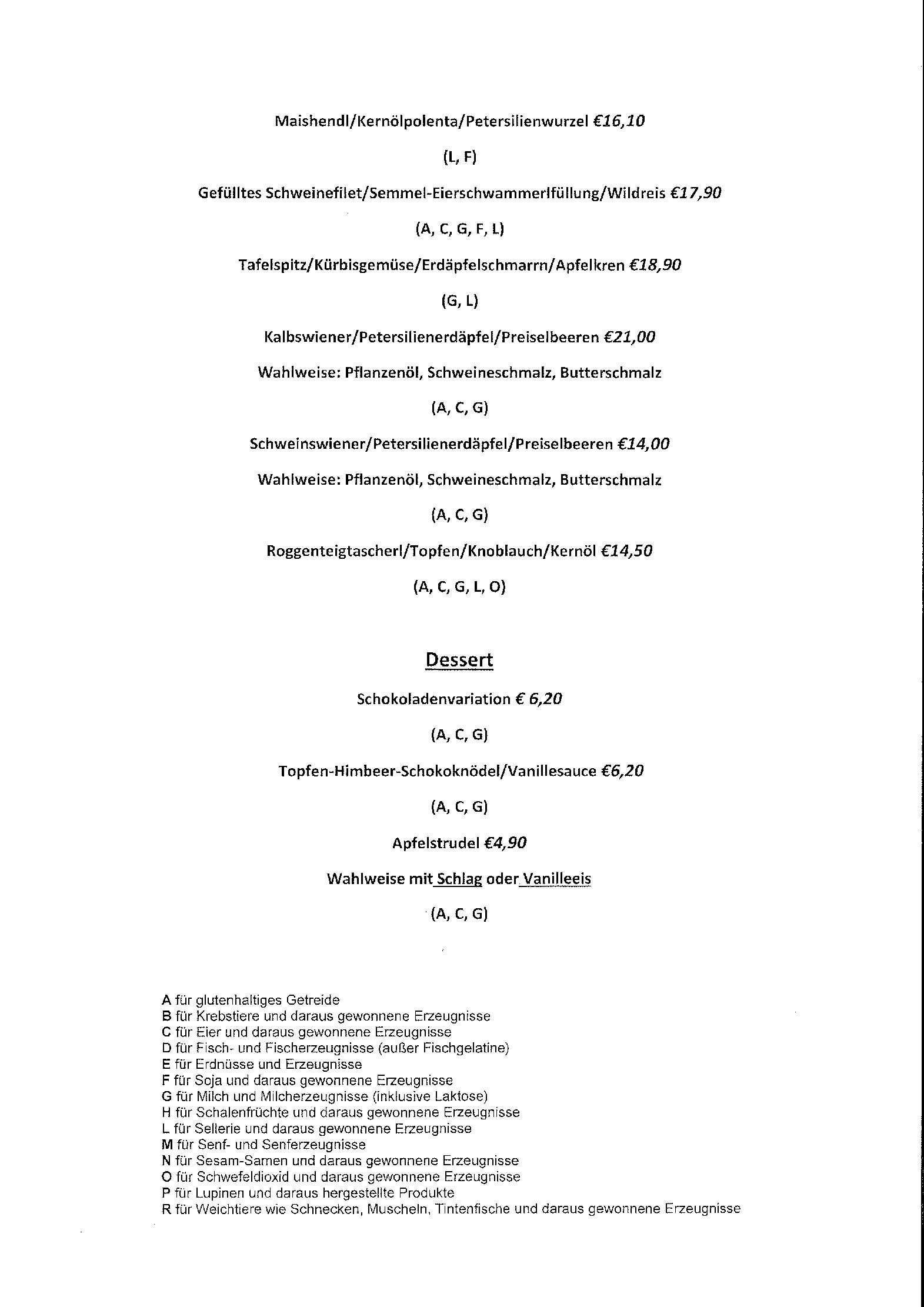 Speisekarte Wir:zhaus in St. Radegund bei Graz, Seite 10