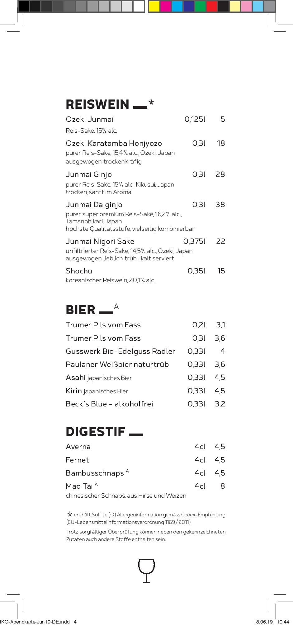 Speisekarte IKO Kitchen & Bar in Wien, Seite 3