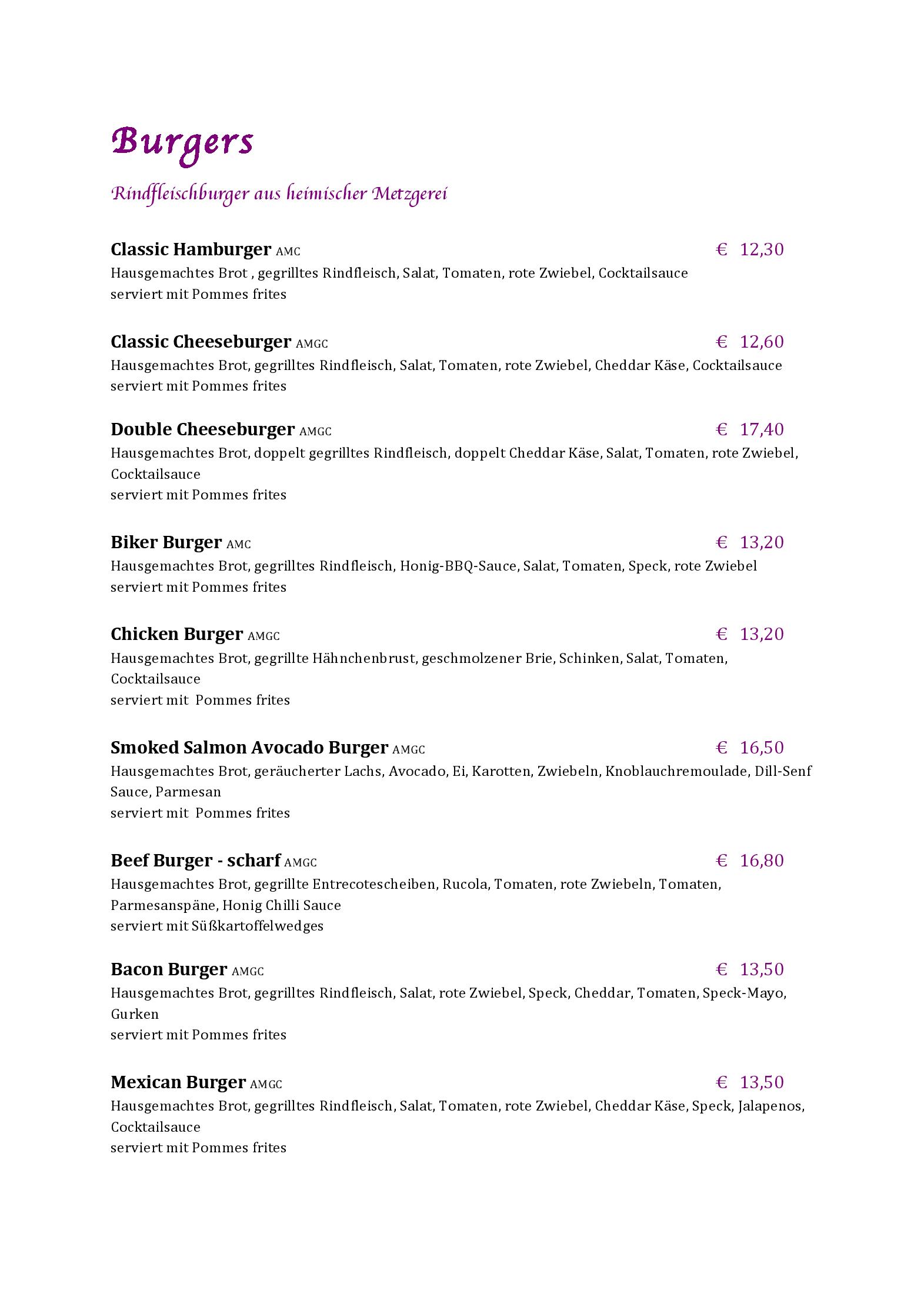 Speisekarte Ibex Musikbar/Restaurant in Nauders, Seite 5