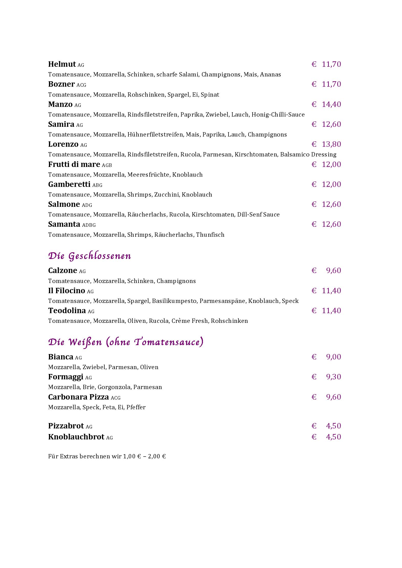Speisekarte Ibex Musikbar/Restaurant in Nauders, Seite 7