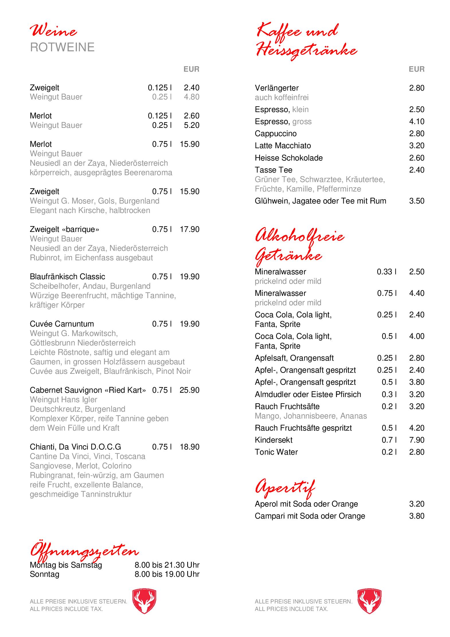 Speisekarte Hapimag Resort Zell am See - Restaurant Insas in Zell am See, Seite 17