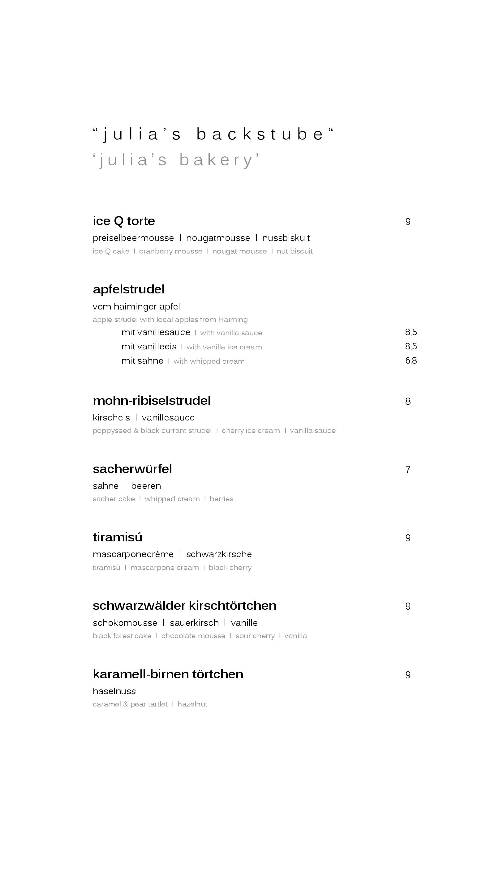 Speisekarte ice Q in Sölden, Seite 4