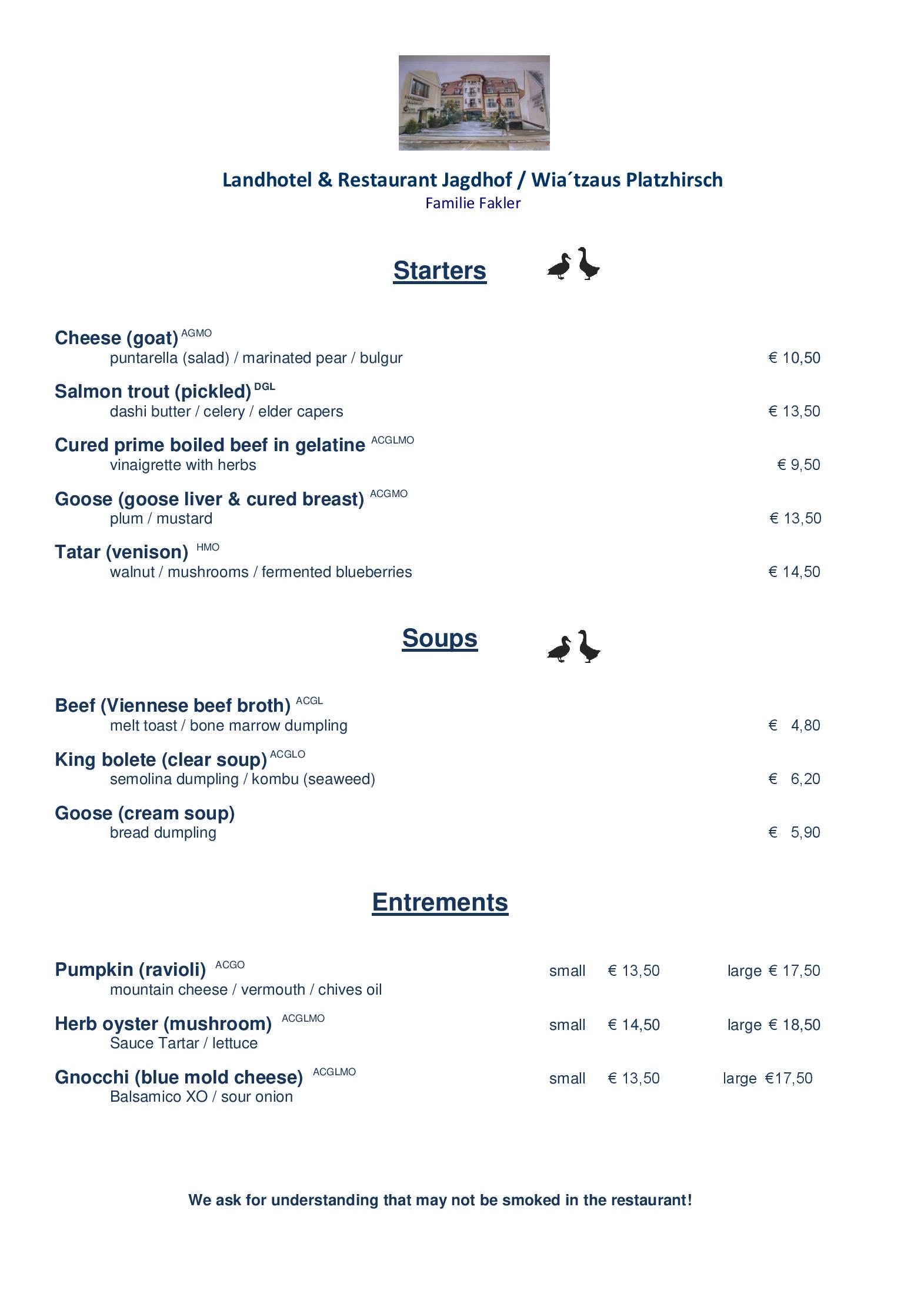 Speisekarte Landhotel & Restaurant Jagdhof in Guntramsdorf, Seite 7