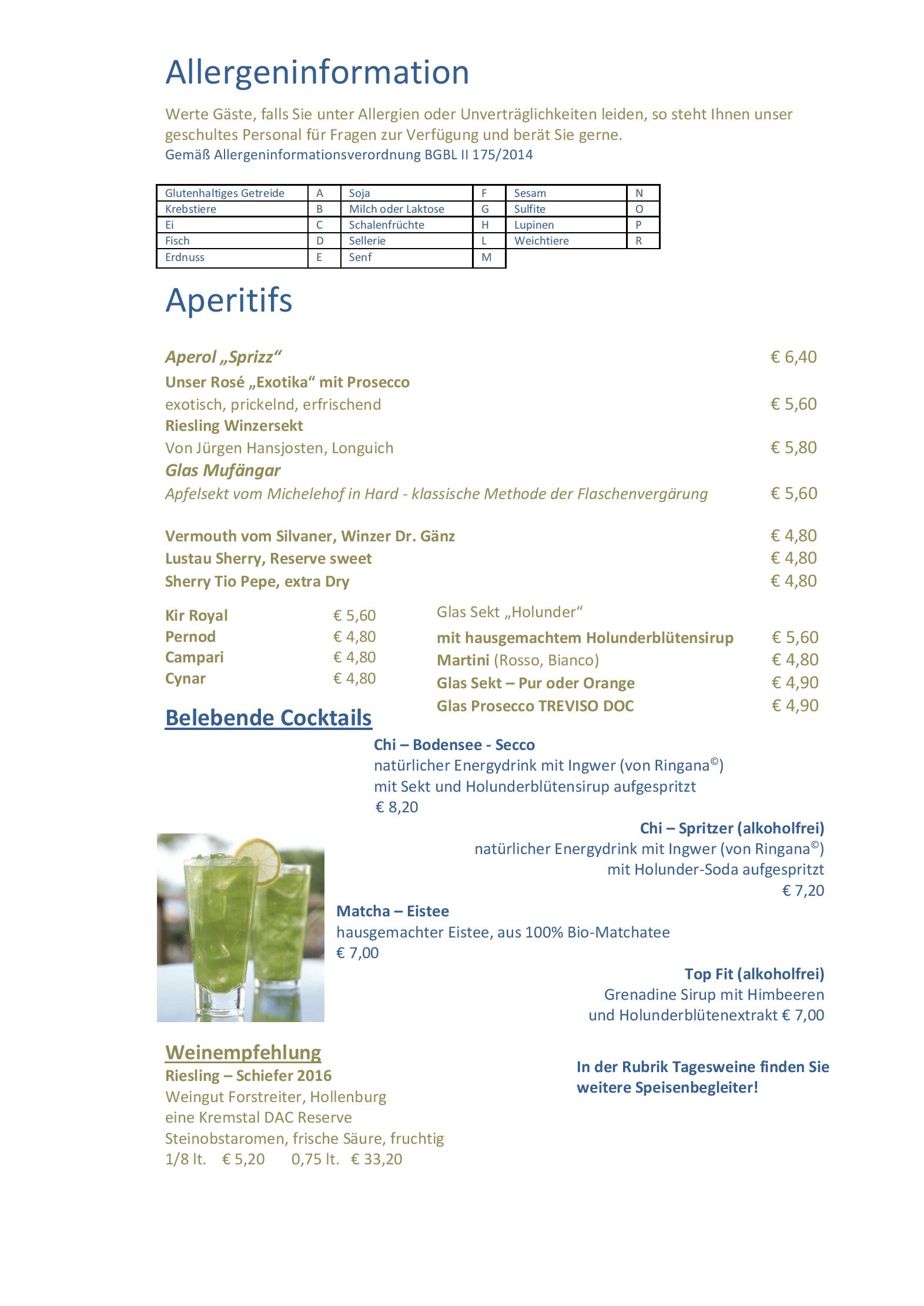 Speisekarte Hotel-Restaurant Schönblick in Eichenberg, Seite 11