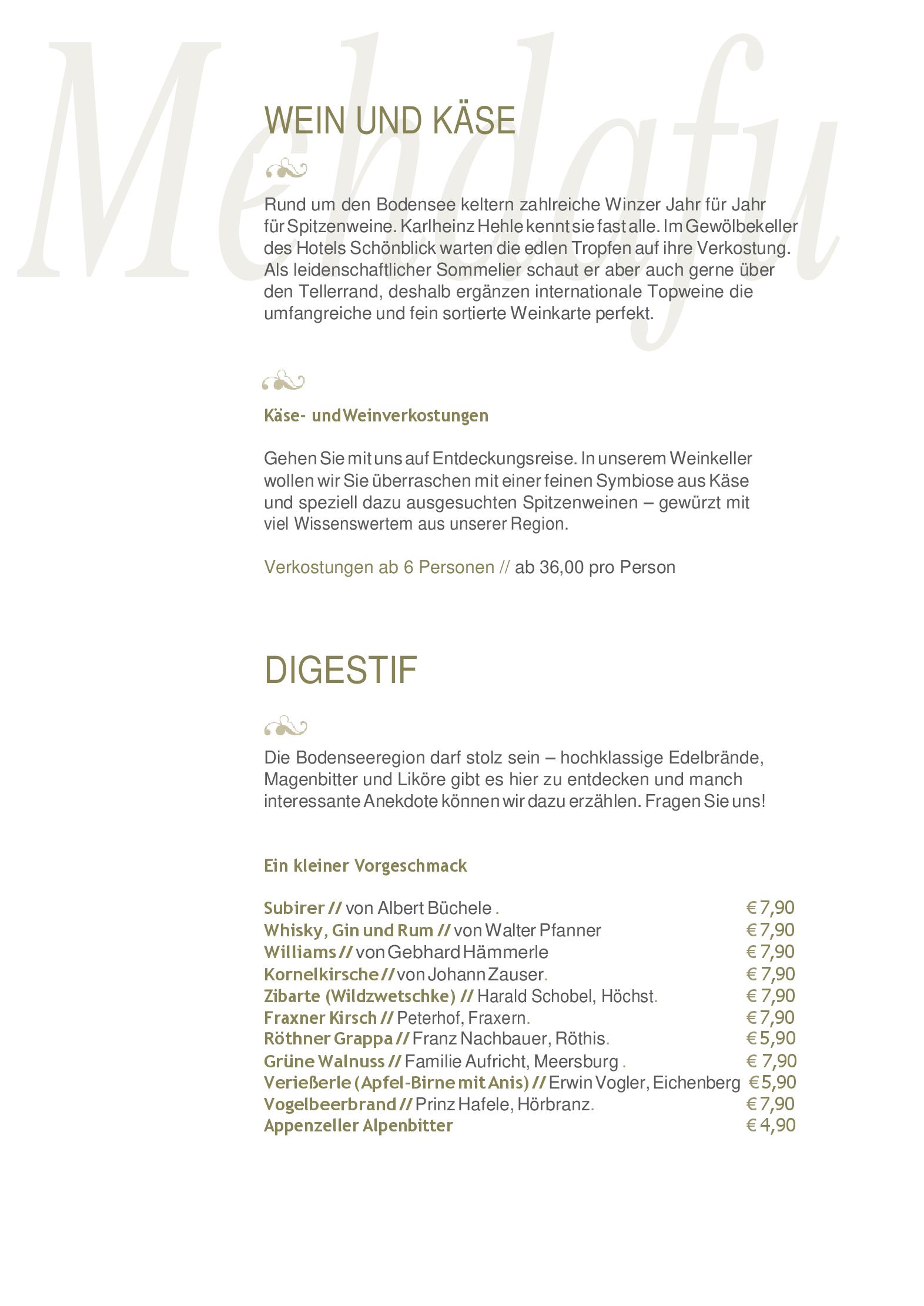 Speisekarte Hotel-Restaurant Schönblick in Eichenberg, Seite 13