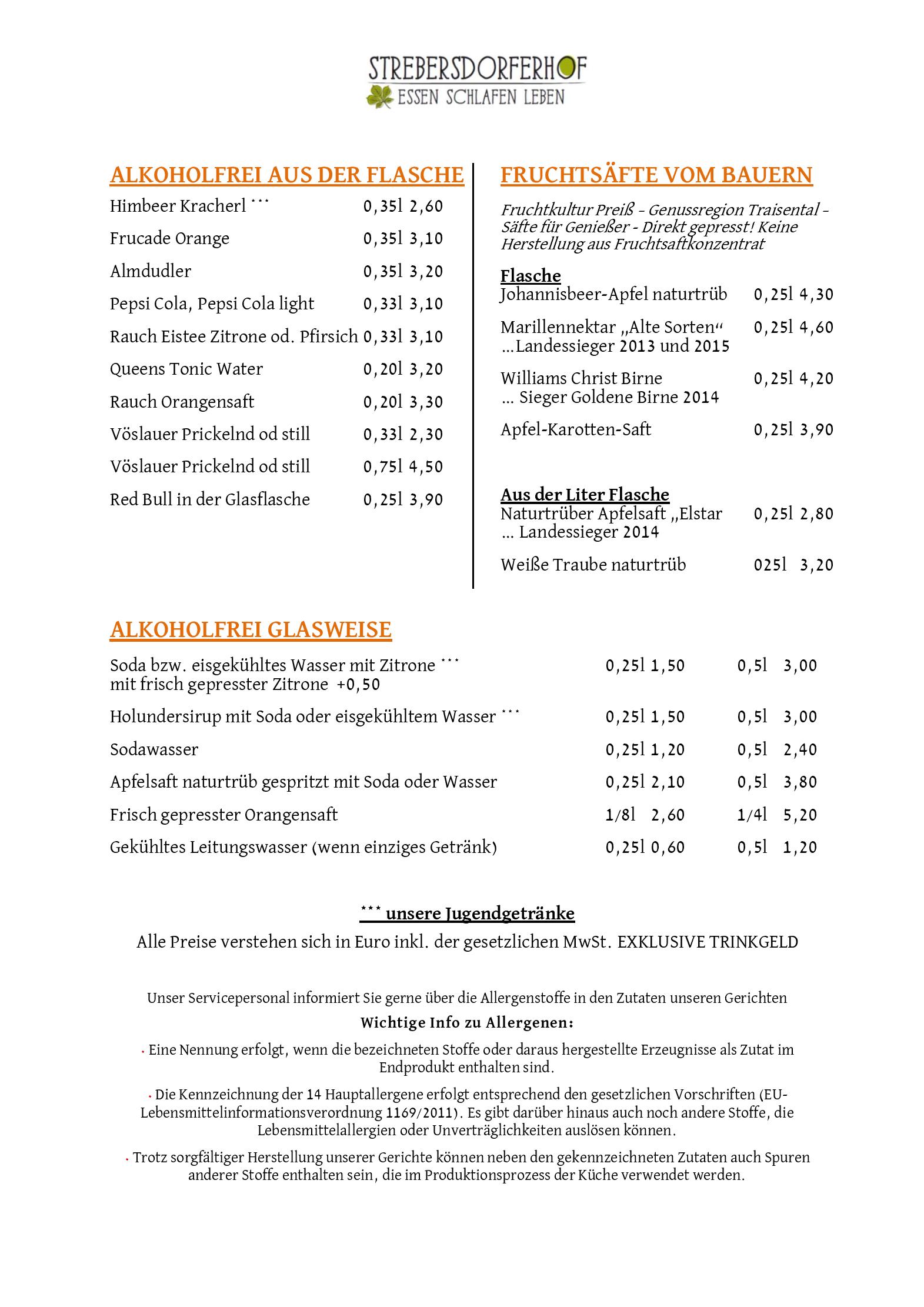 Speisekarte SH Gastrobetriebs  GmbH in Wien, Seite 6
