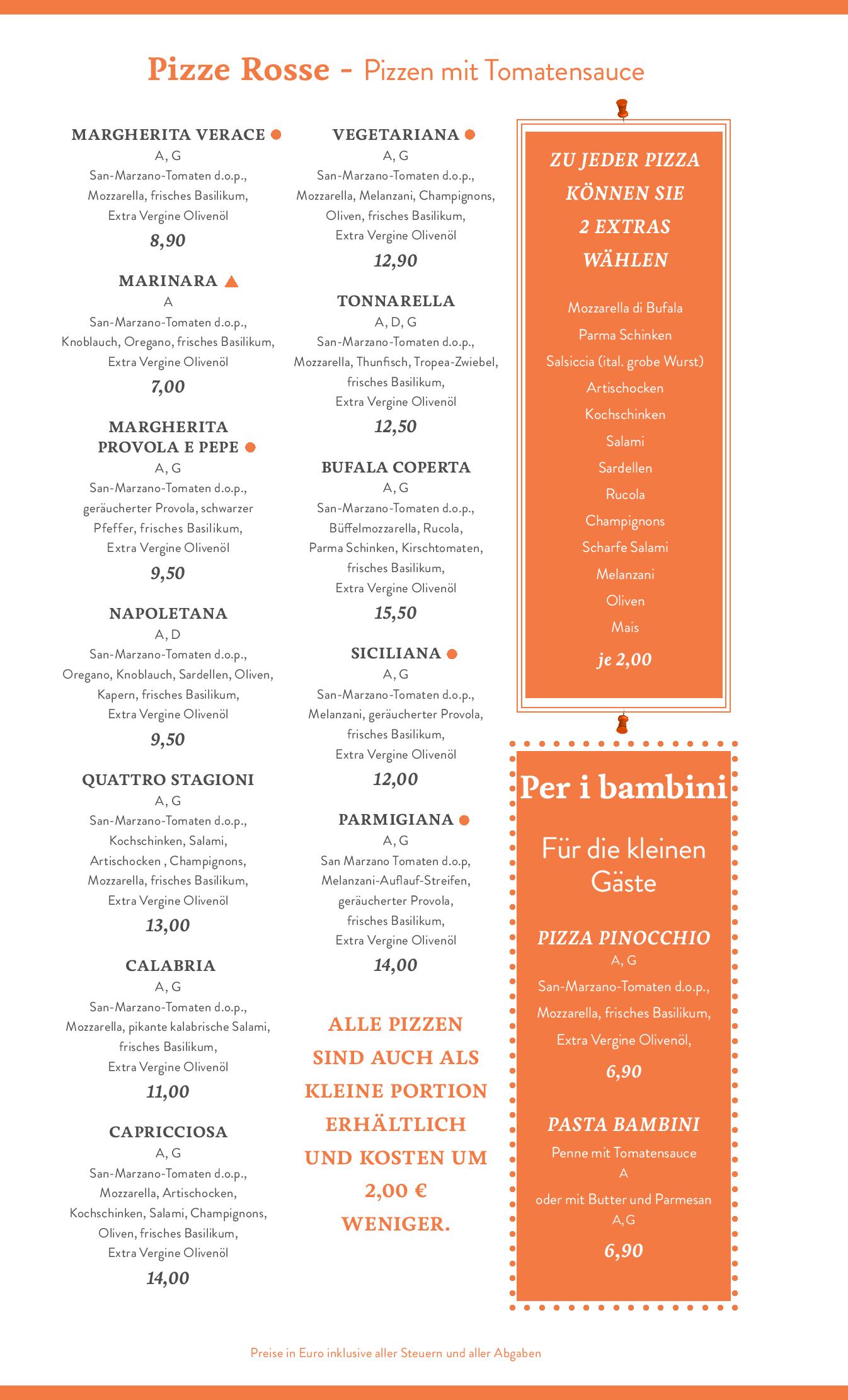Speisekarte PIZZA QUARTIER in Wien, Seite 10