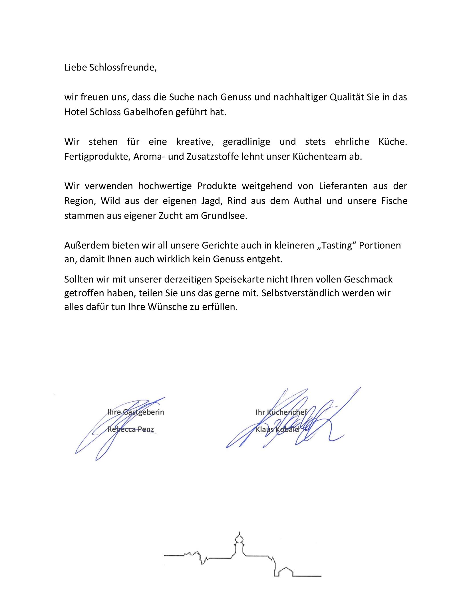 Speisekarte Hotel Schloss Gabelhofen in Fohnsdorf, Seite 9