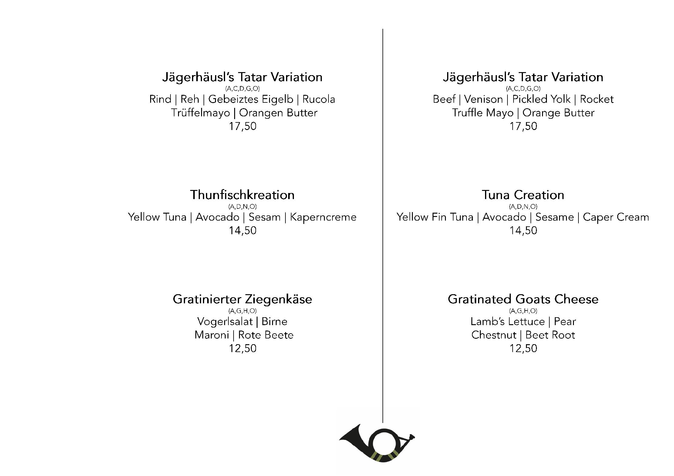 Speisekarte Jägerhäusl Traditionsrestaurant in Bad Gastein, Seite 18