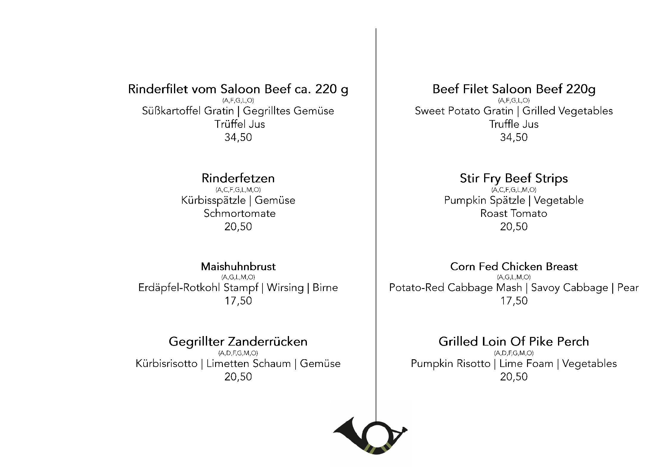 Speisekarte Jägerhäusl Traditionsrestaurant in Bad Gastein, Seite 22
