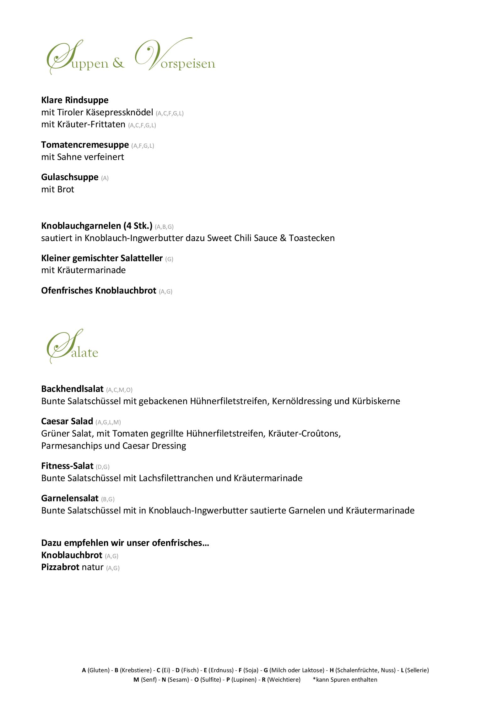Speisekarte Seerestaurant Ried in Ried im Oberinntal, Seite 3