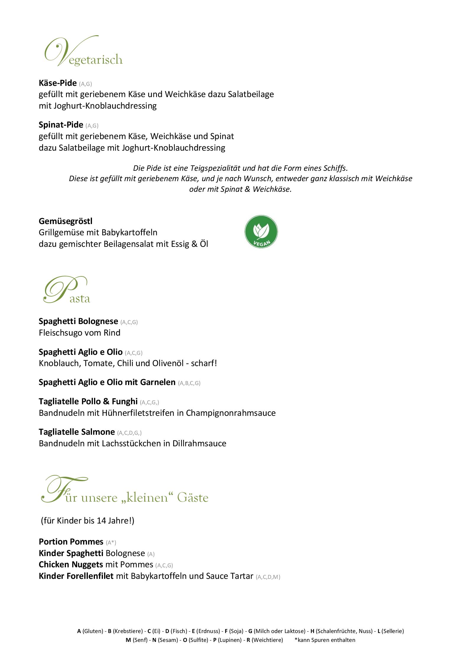 Speisekarte Seerestaurant Ried in Ried im Oberinntal, Seite 5