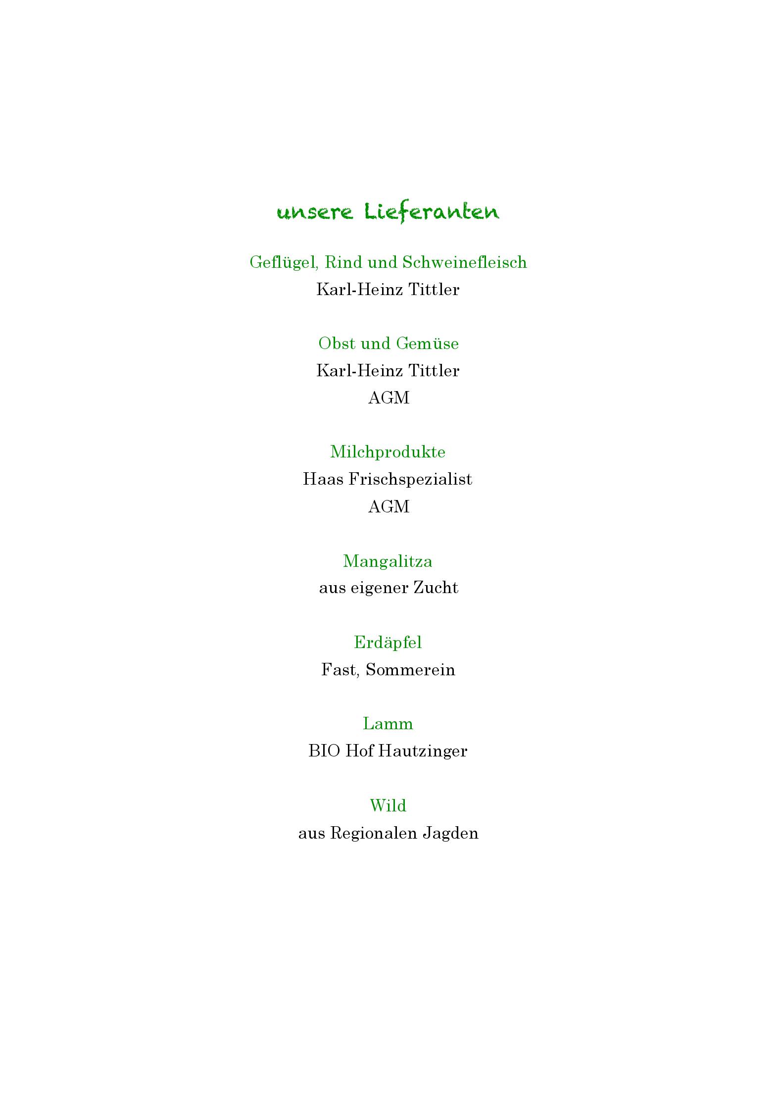 Speisekarte Restaurant Zur Alten Mauth in Neusiedl am See, Seite 14
