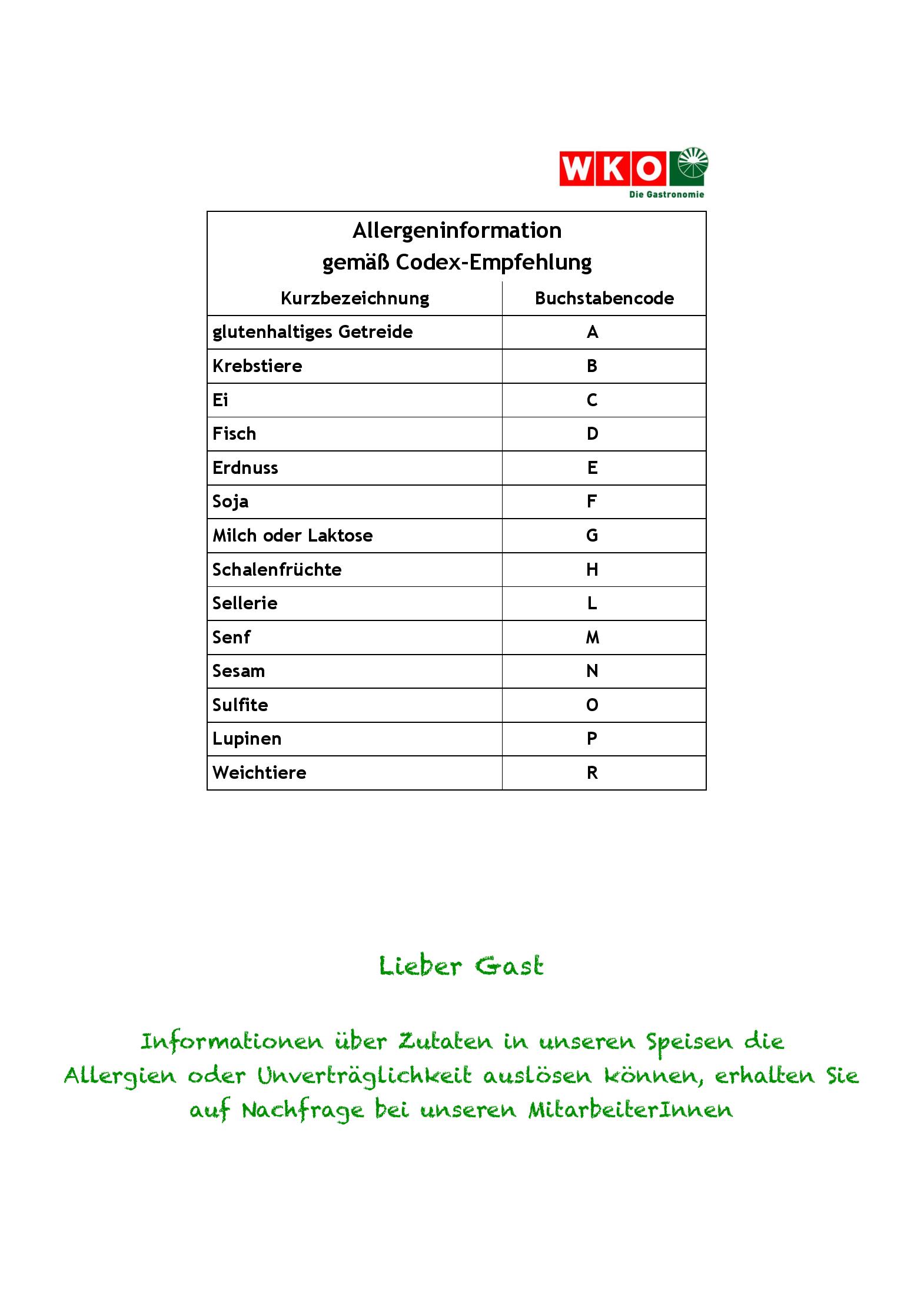 Speisekarte Restaurant Zur Alten Mauth in Neusiedl am See, Seite 13