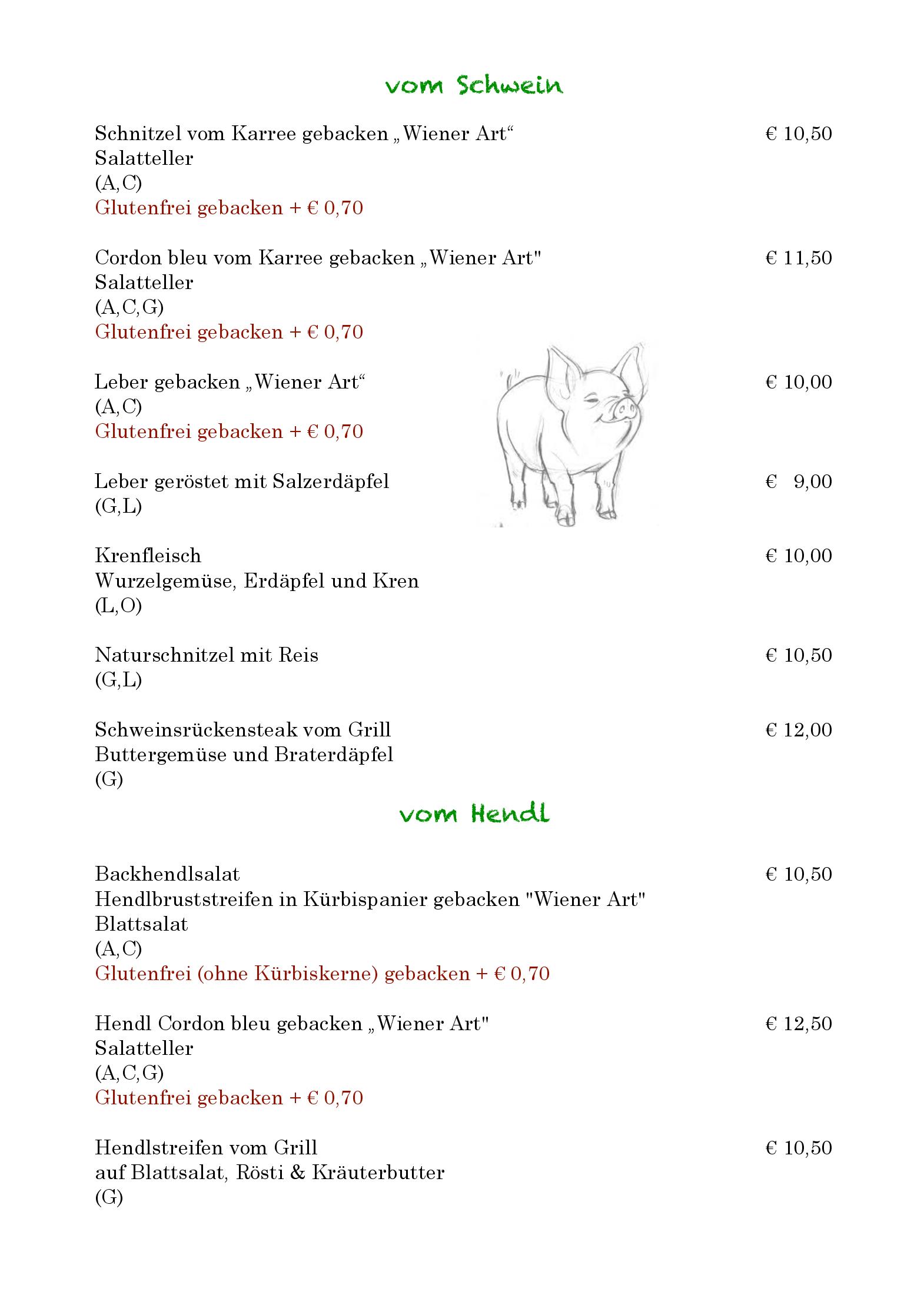 Speisekarte Restaurant Zur Alten Mauth in Neusiedl am See, Seite 10