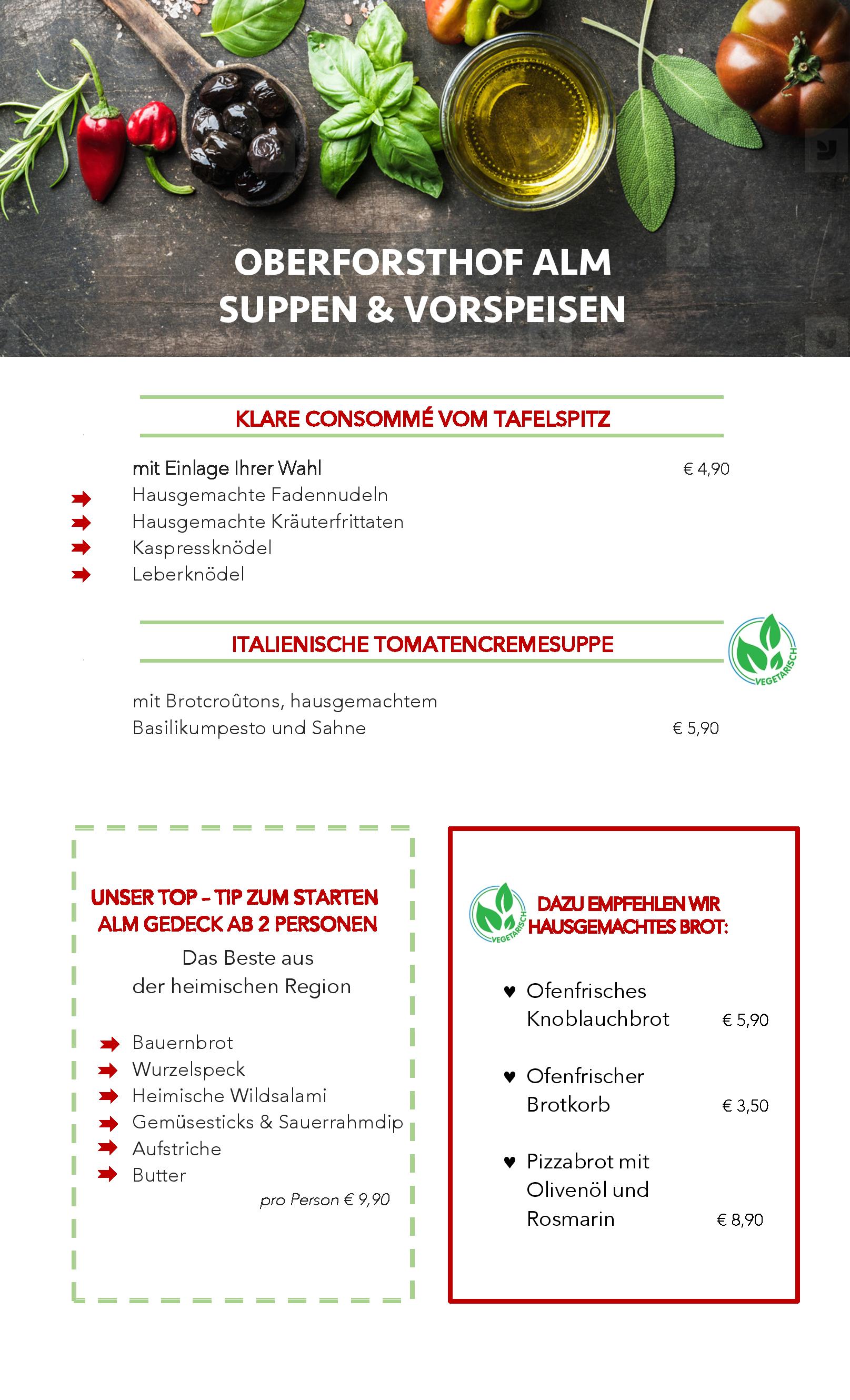 Speisekarte OBERFORSTHOFALM in Sankt Johann, Seite 11