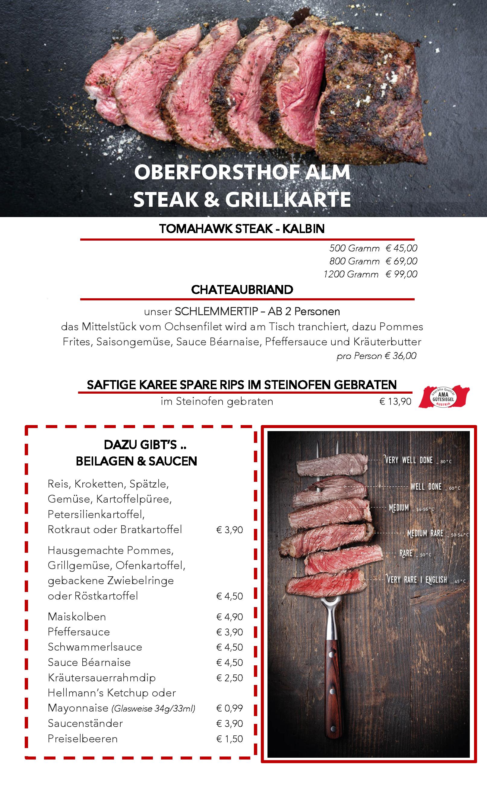 Speisekarte OBERFORSTHOFALM in Sankt Johann, Seite 5