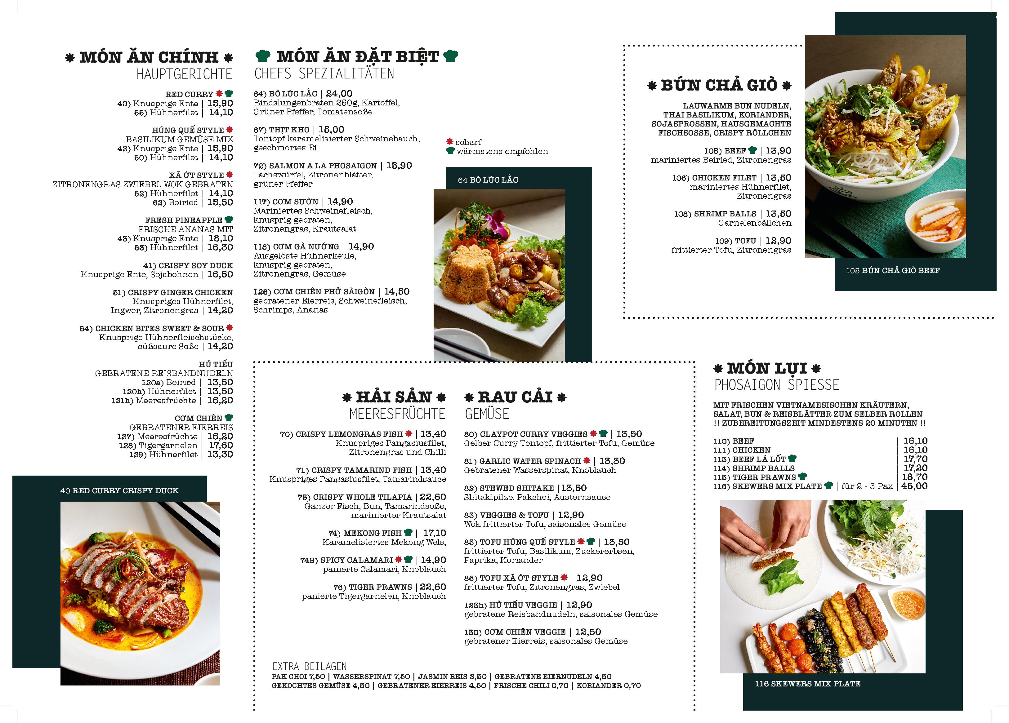 Speisekarte Pho Saigon in Wien, Seite 2