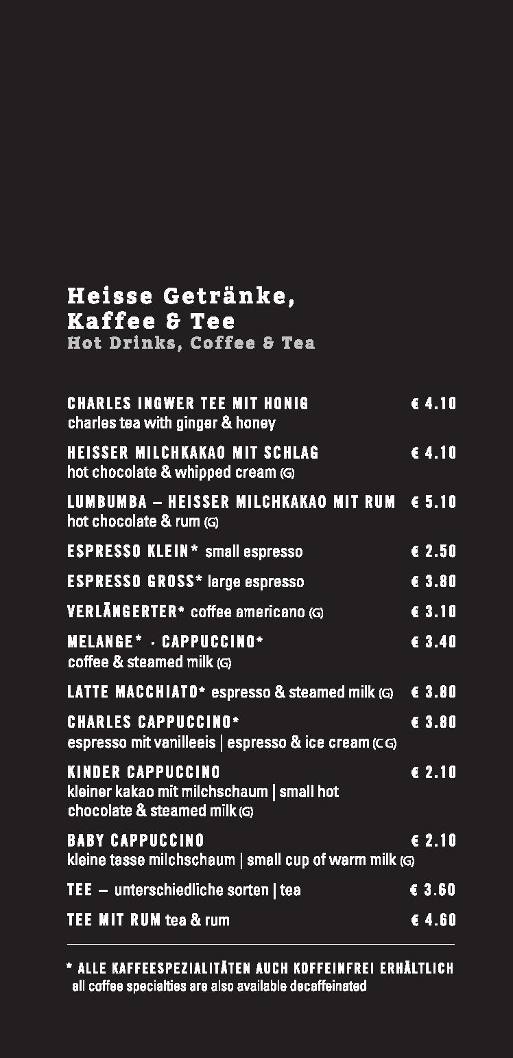 Speisekarte Restaurant Charles in Villach, Seite 2