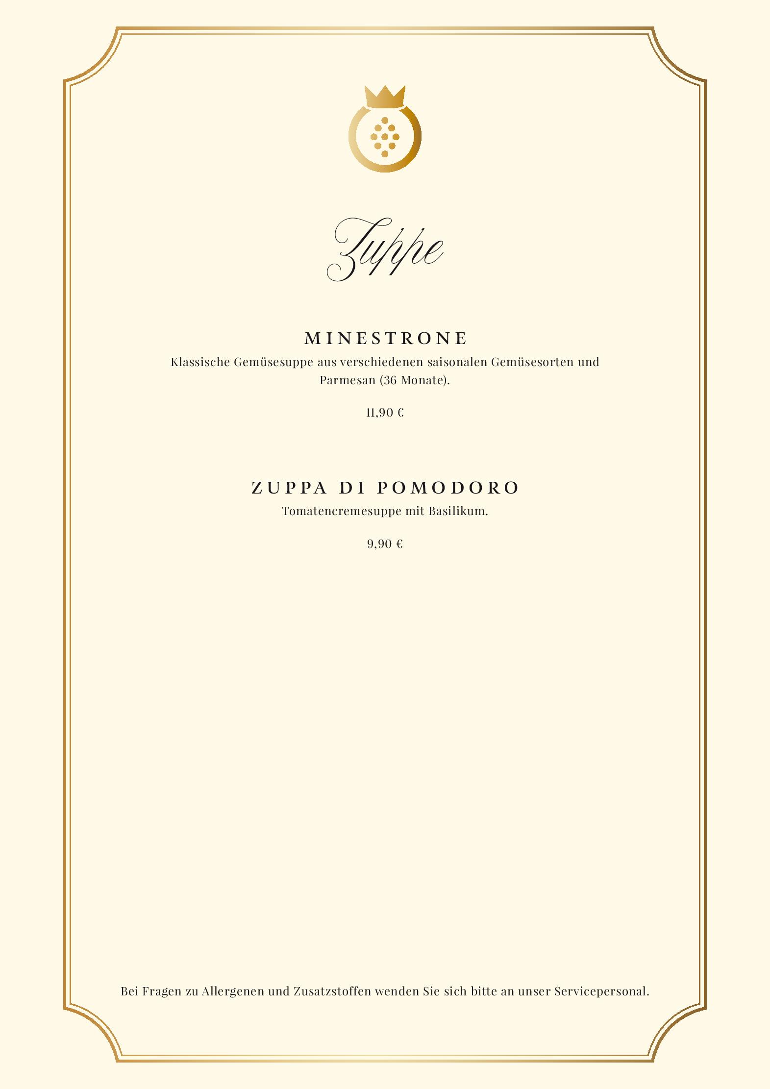 Speisekarte Il Melograno in Wien, Seite 4
