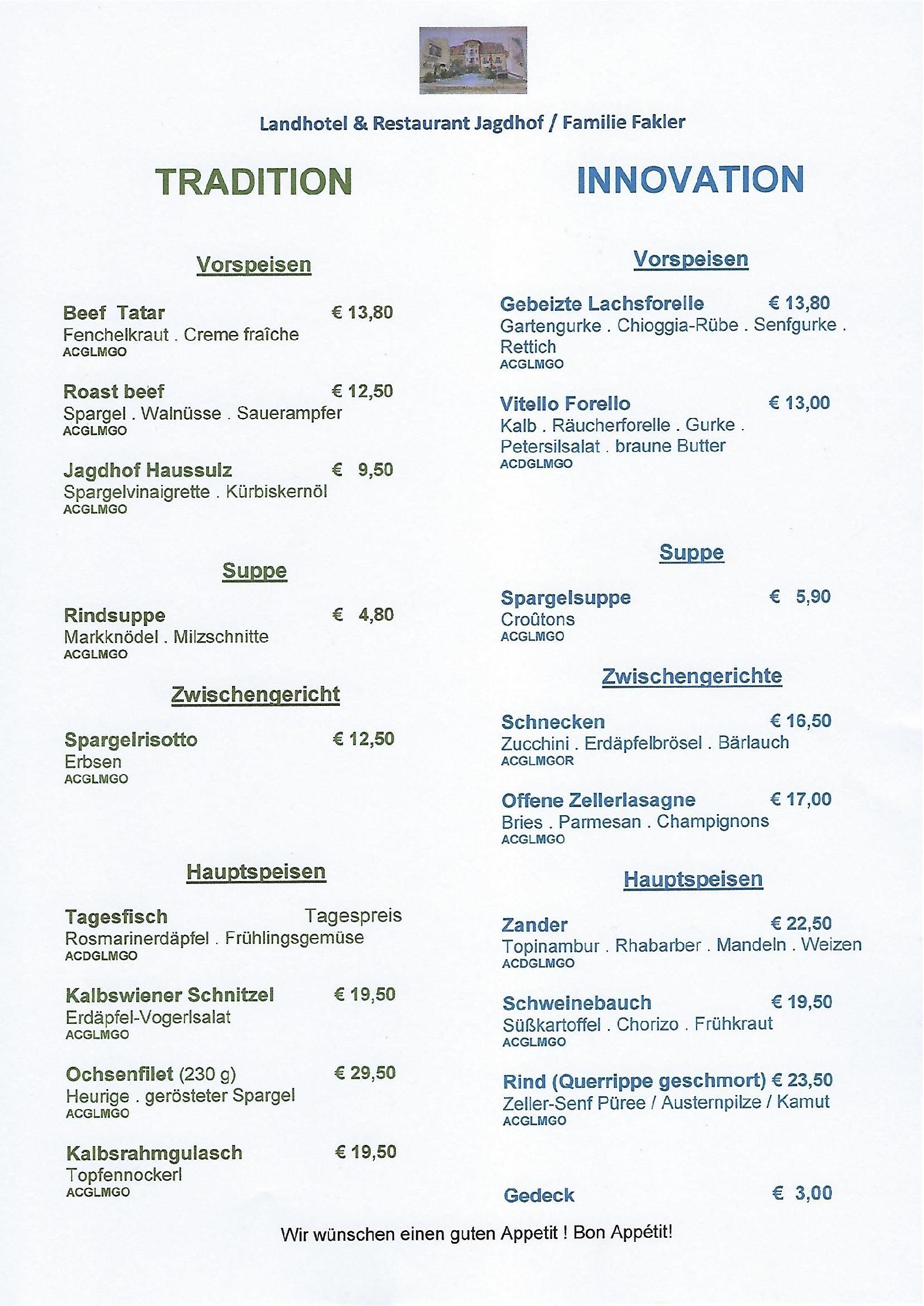 Speisekarte Landhotel & Restaurant Jagdhof in Guntramsdorf, Seite 18