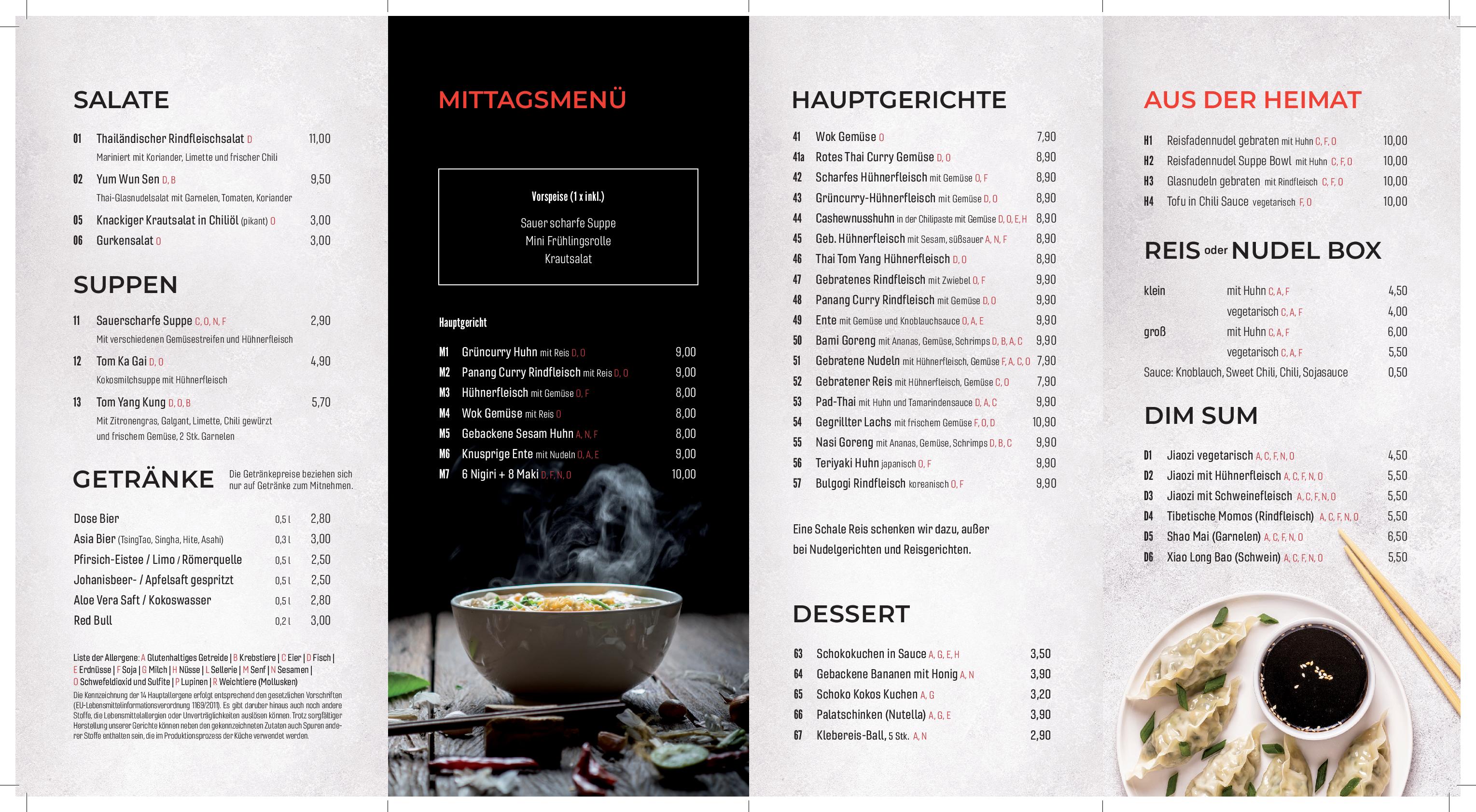 Speisekarte Tingting Kitchen in Dornbirn, Seite 3