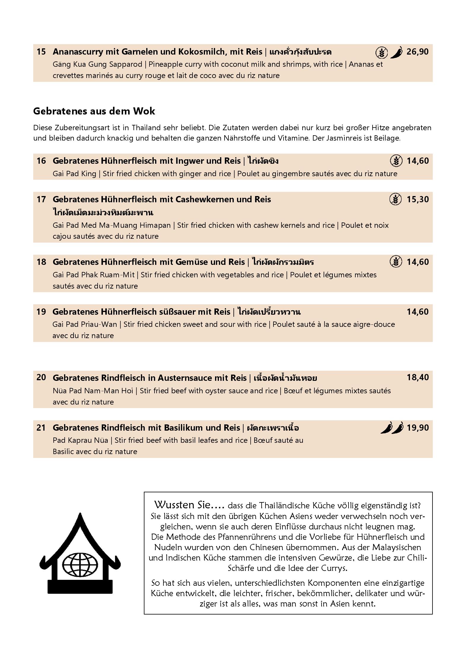 Speisekarte Thai Asien Haus in Feldkirch, Seite 5