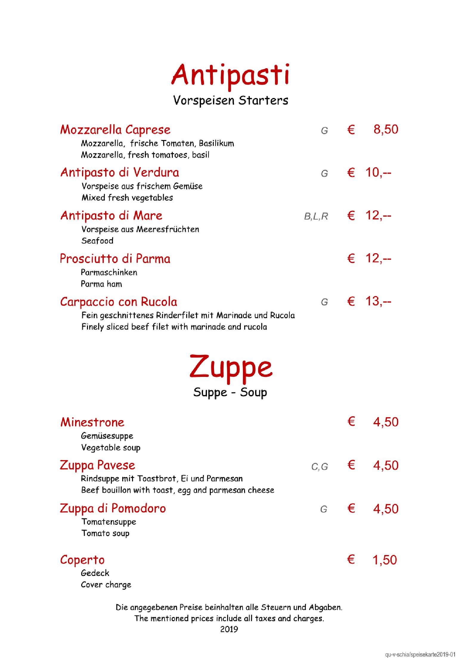 Speisekarte Ristorante Pizzeria ISCHIA in Wien, Seite 14
