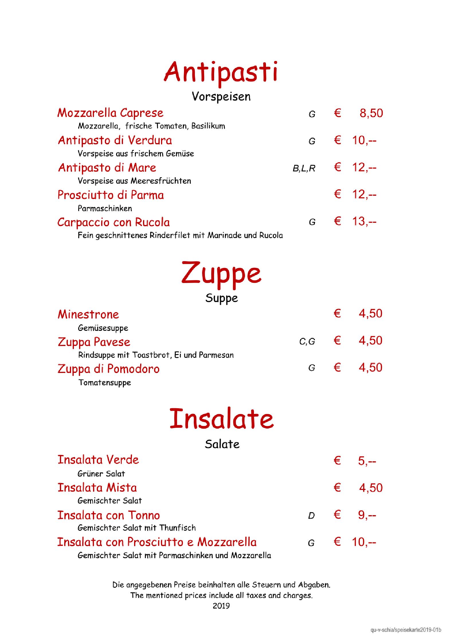 Speisekarte Ristorante Pizzeria ISCHIA in Wien, Seite 10