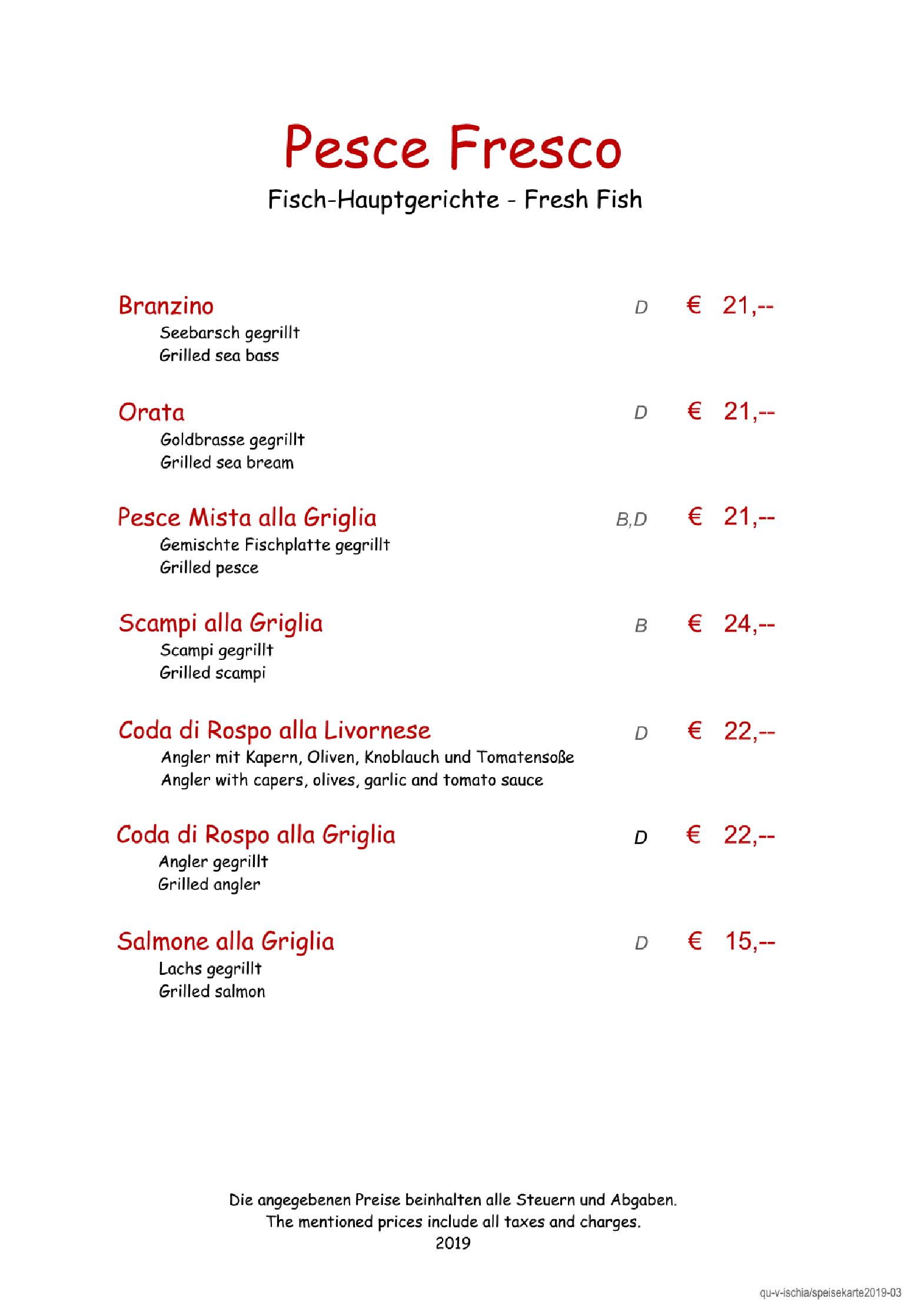 Speisekarte Ristorante Pizzeria ISCHIA in Wien, Seite 12