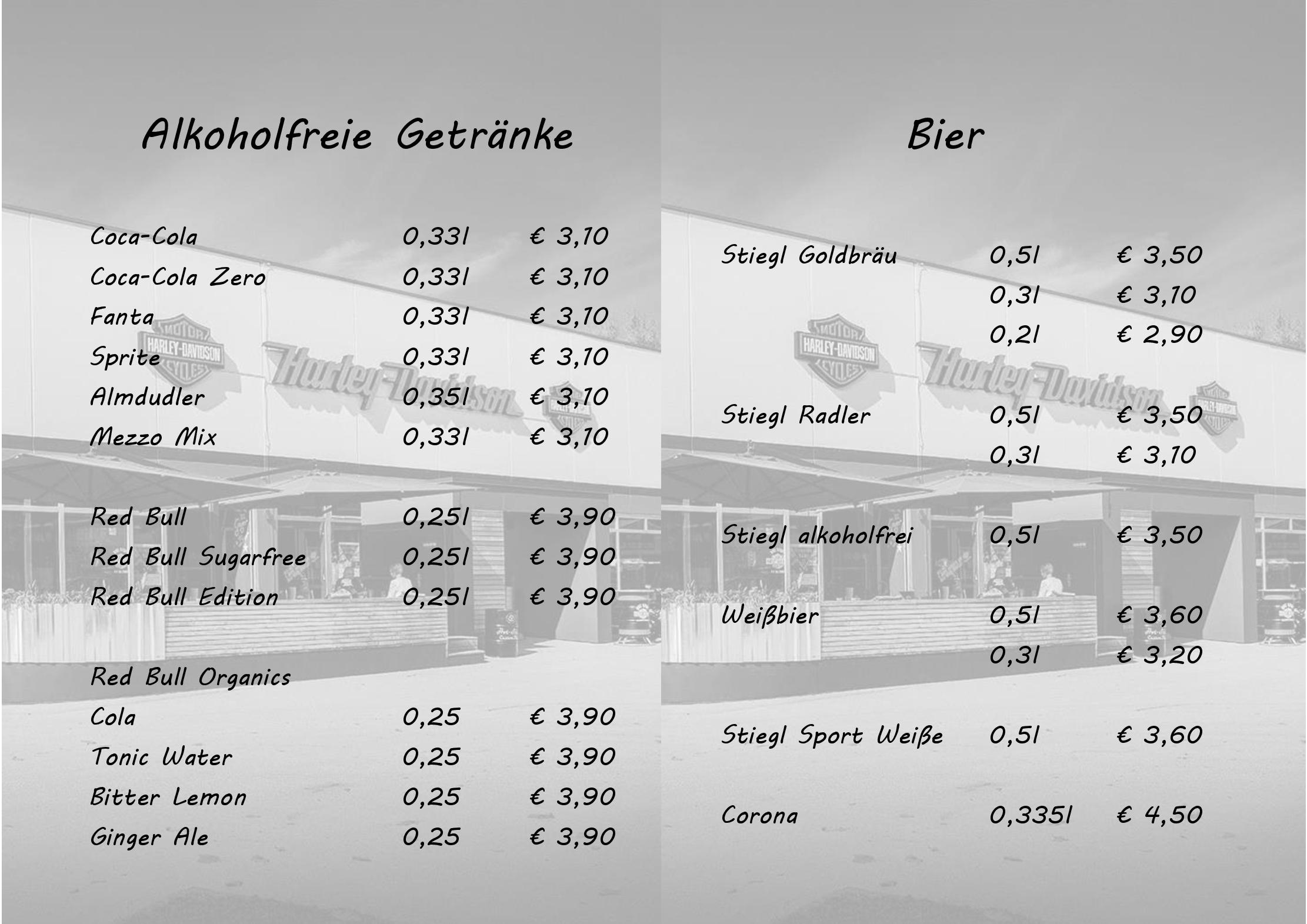 Speisekarte Roadhouse / HOT-STUFF Harley-Davidson Salzburg in Salzburg, Seite 3