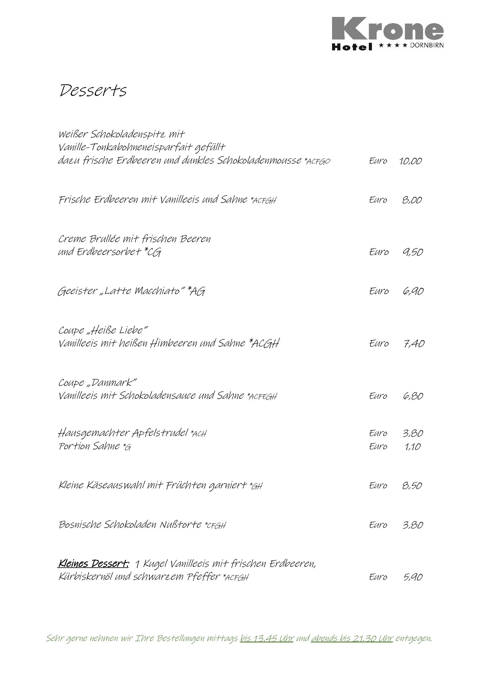 Speisekarte Krone Restaurant in Dornbirn, Seite 4