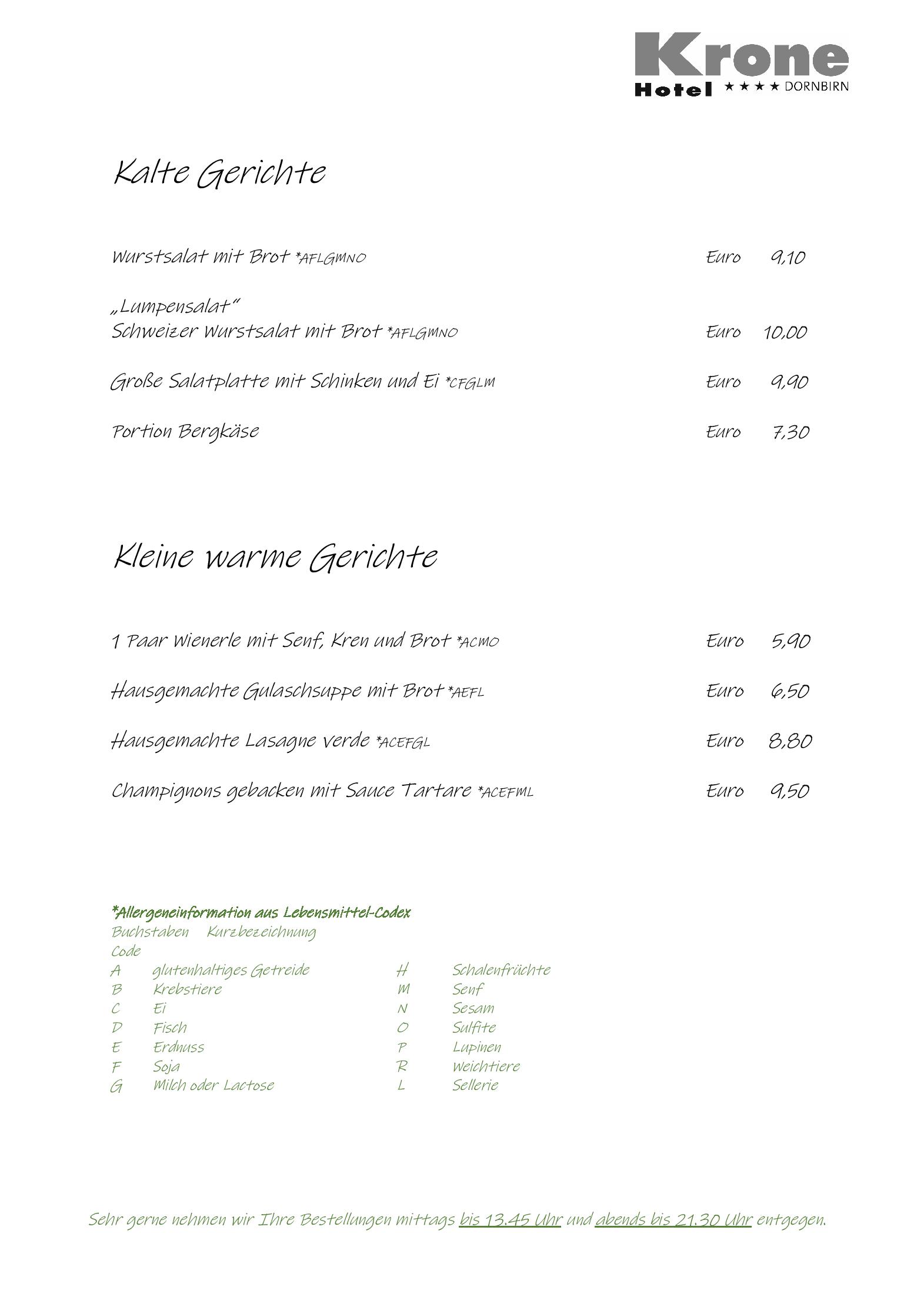 Speisekarte Krone Restaurant in Dornbirn, Seite 5