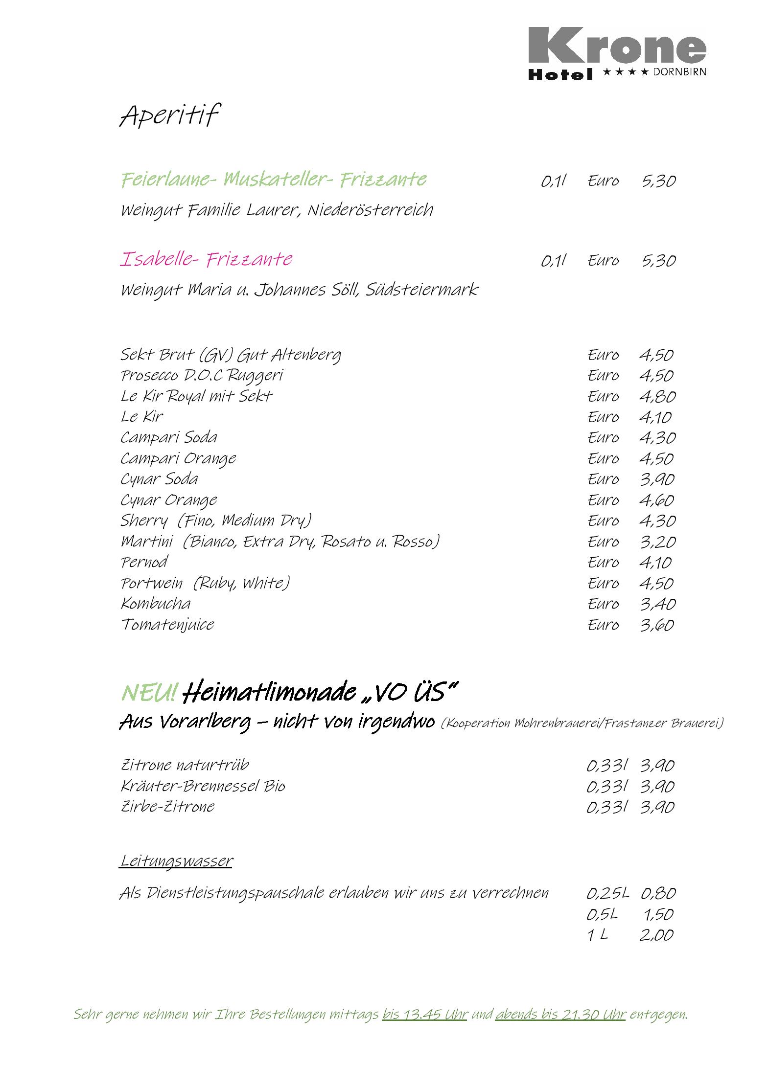 Speisekarte Krone Restaurant in Dornbirn, Seite 6