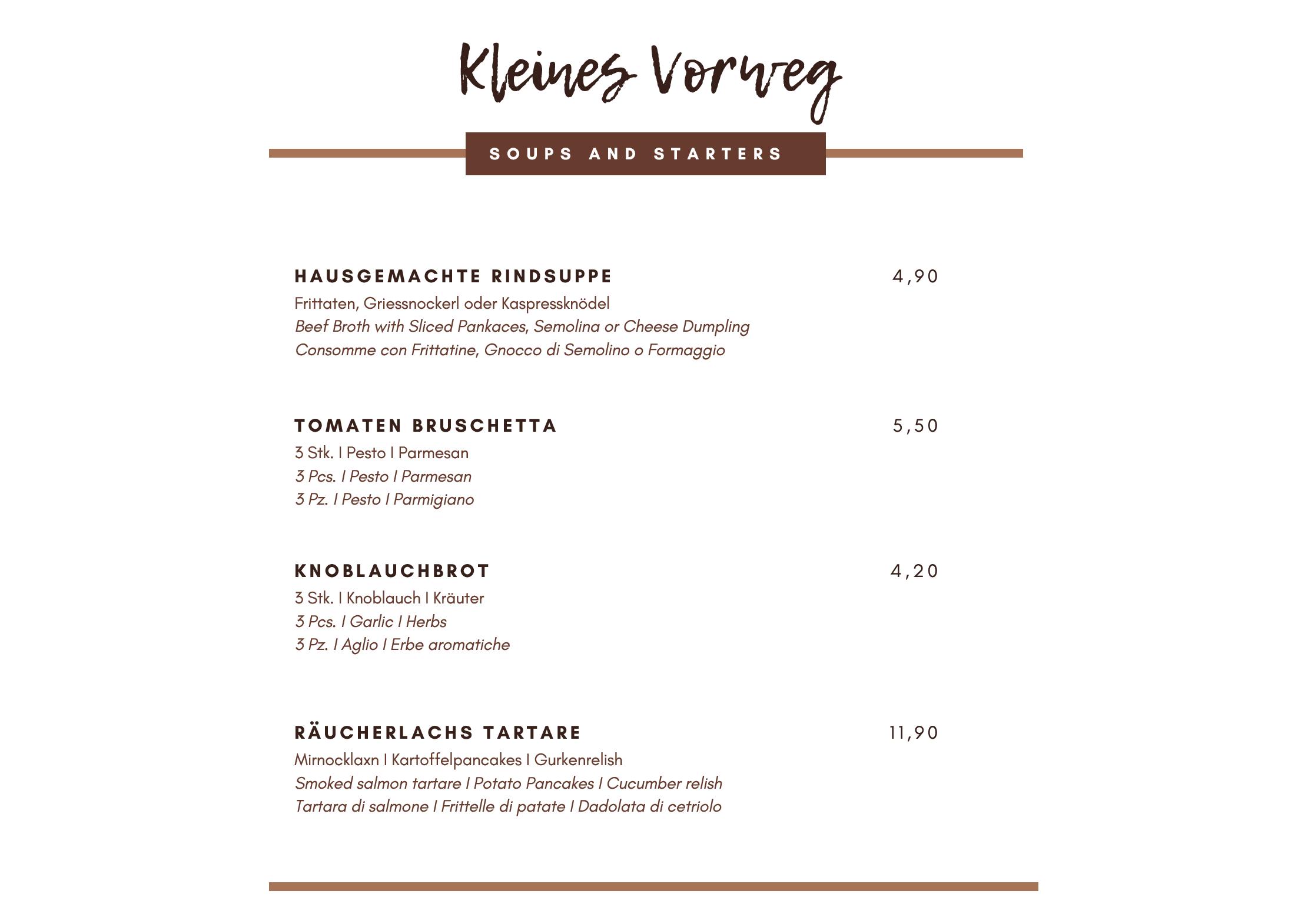 Speisekarte Restaurant Wrannissimo in Velden am Wörthersee, Seite 8