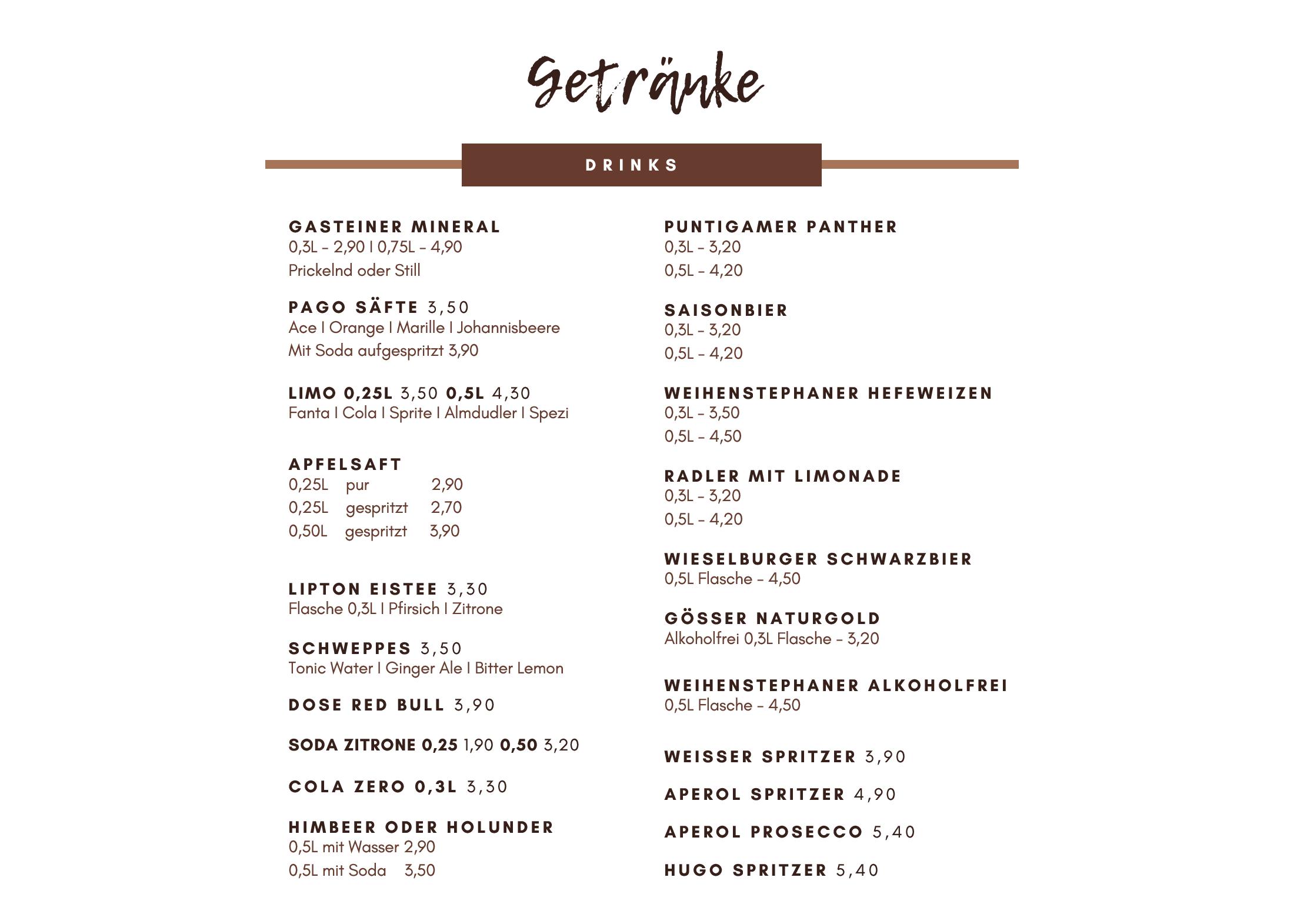 Speisekarte Restaurant Wrannissimo in Velden am Wörthersee, Seite 5