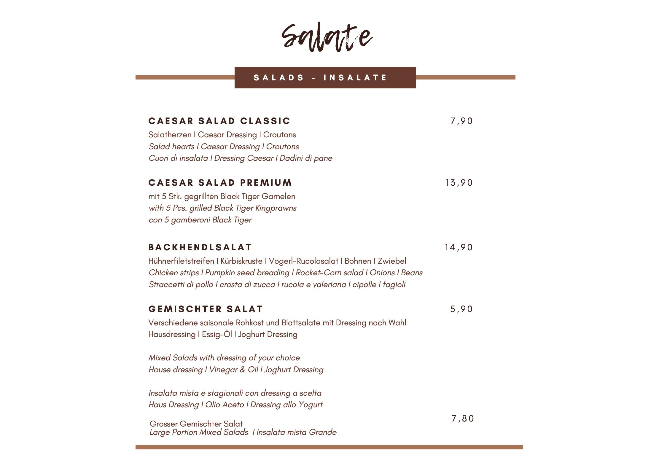 Speisekarte Restaurant Wrannissimo in Velden am Wörthersee, Seite 12