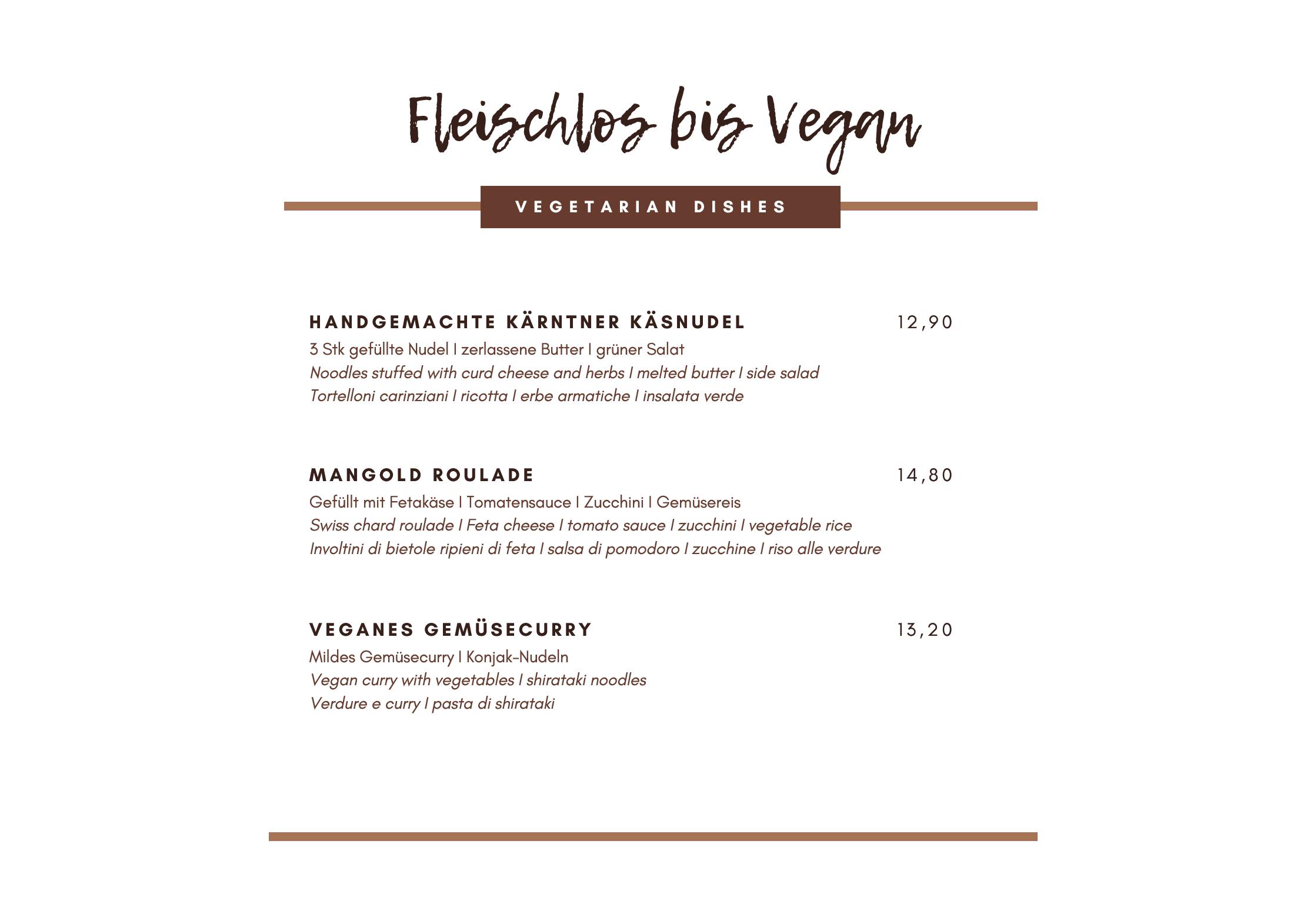 Speisekarte Restaurant Wrannissimo in Velden am Wörthersee, Seite 9